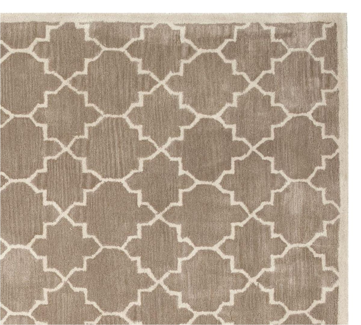 jali geo tufted rug taupe