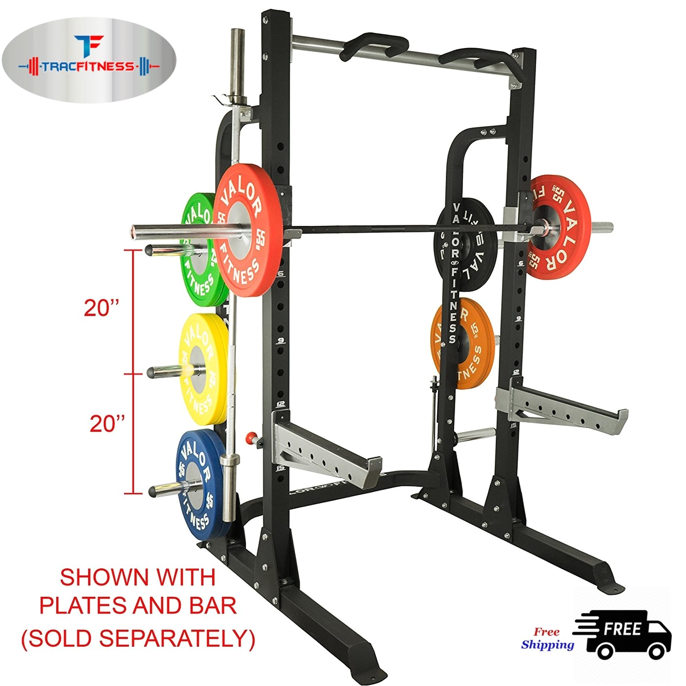 valor fitness commercial grade 11 guage half rack for power lifting and crossfit