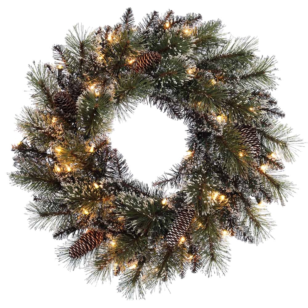 pre lit 24 decorated wreath
