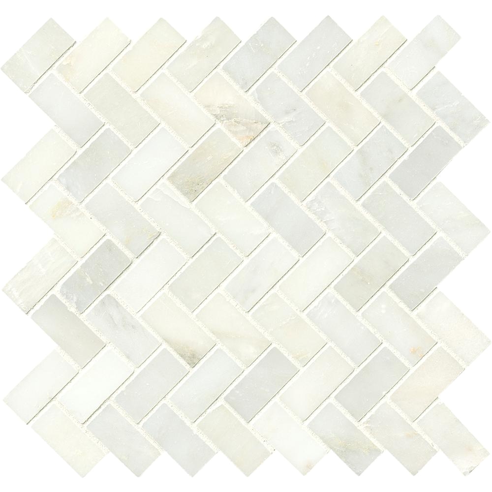msi greecian white herringbone pattern 12 in x 12 in x 10 mm polished