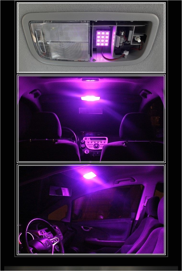 pink purple 12 smd led panels for car interior map dome light a35 ebay