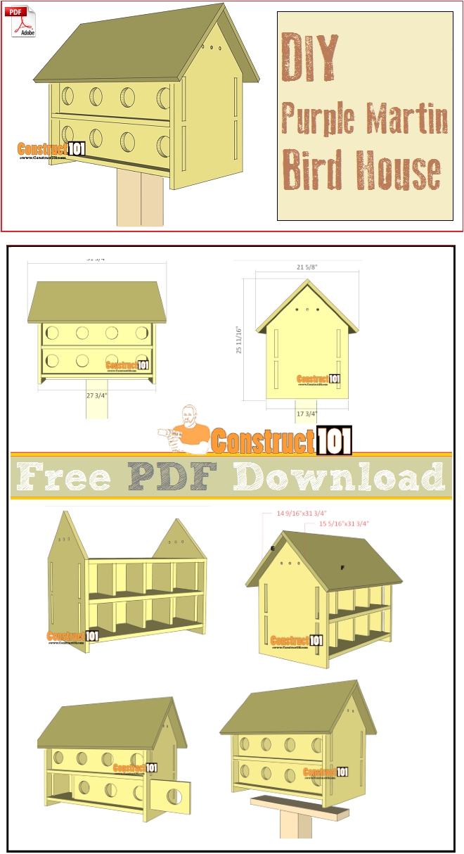purple martin bird house plans purple martin bird house plans 16 units pdf download