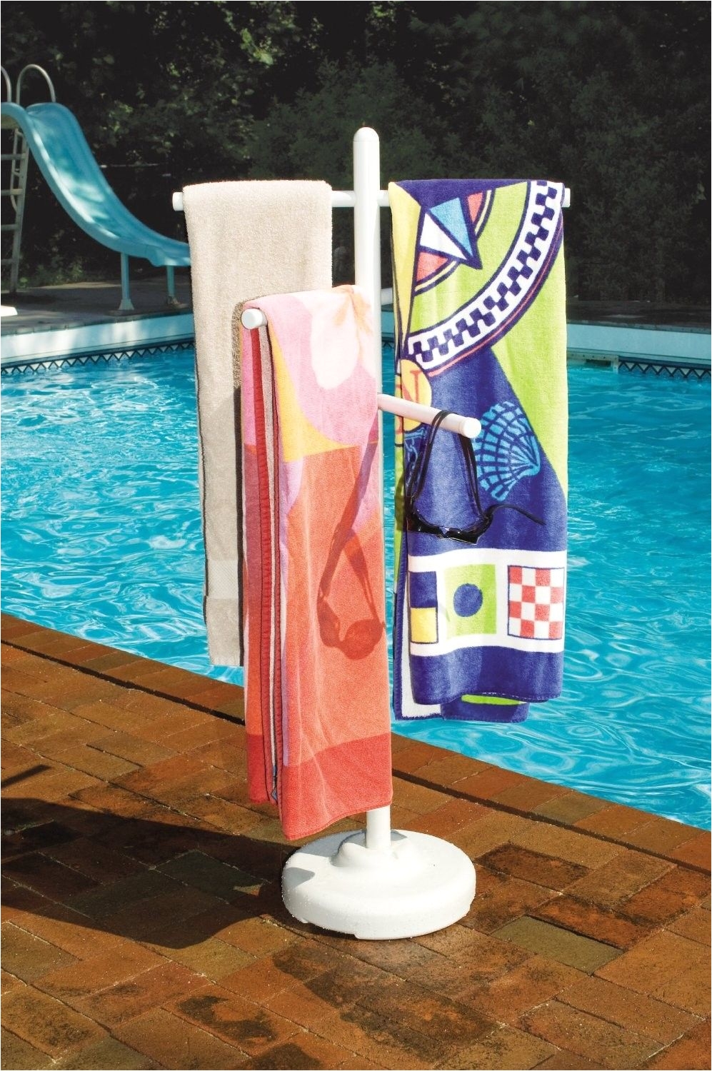pvc towel rack accessories swimming pools this would be something to make