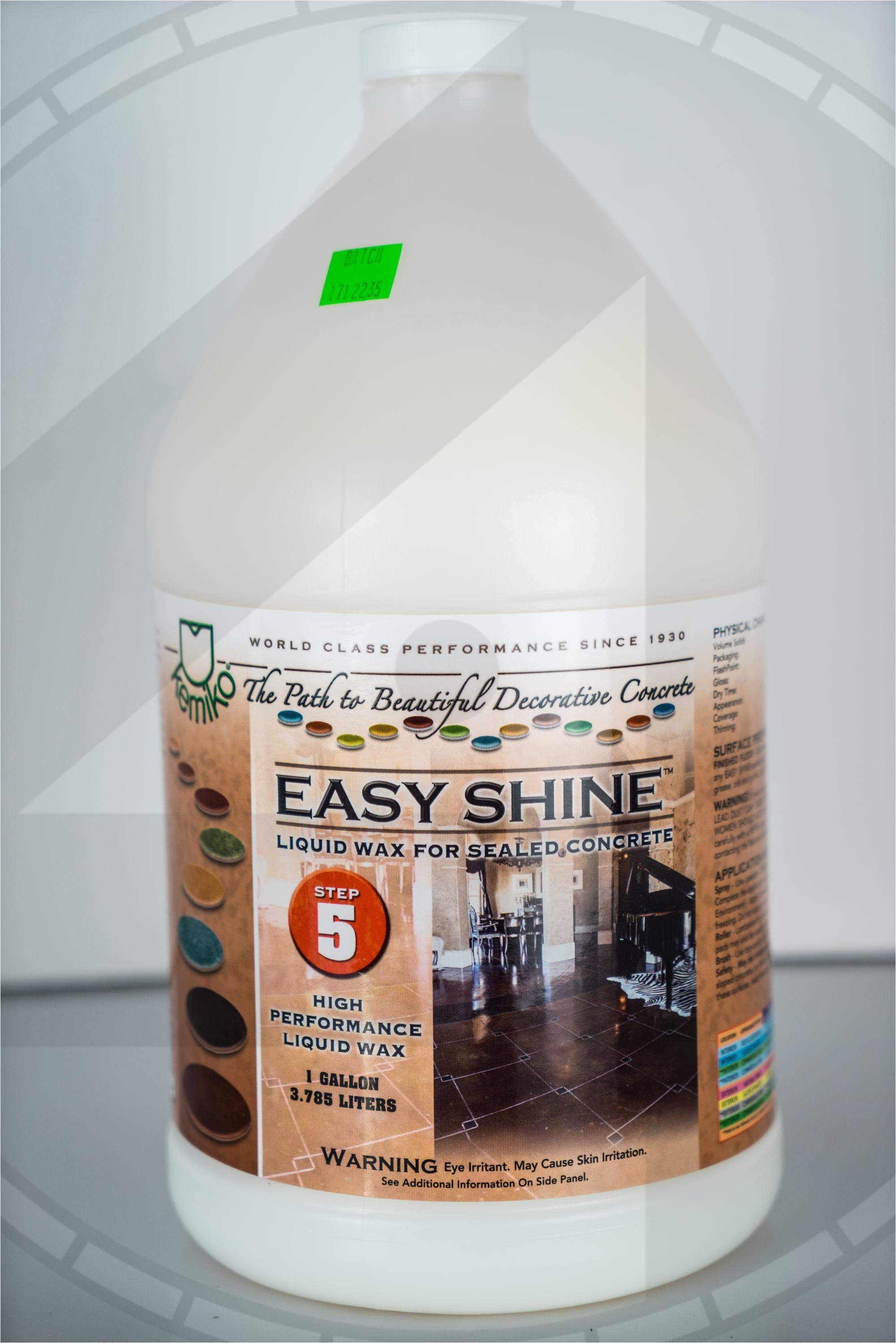 Quick Shine Floor Cleaner 1 Gallon Kemiko Easy Shine Acrylic Polymer Liquid Mop On Concrete Wax