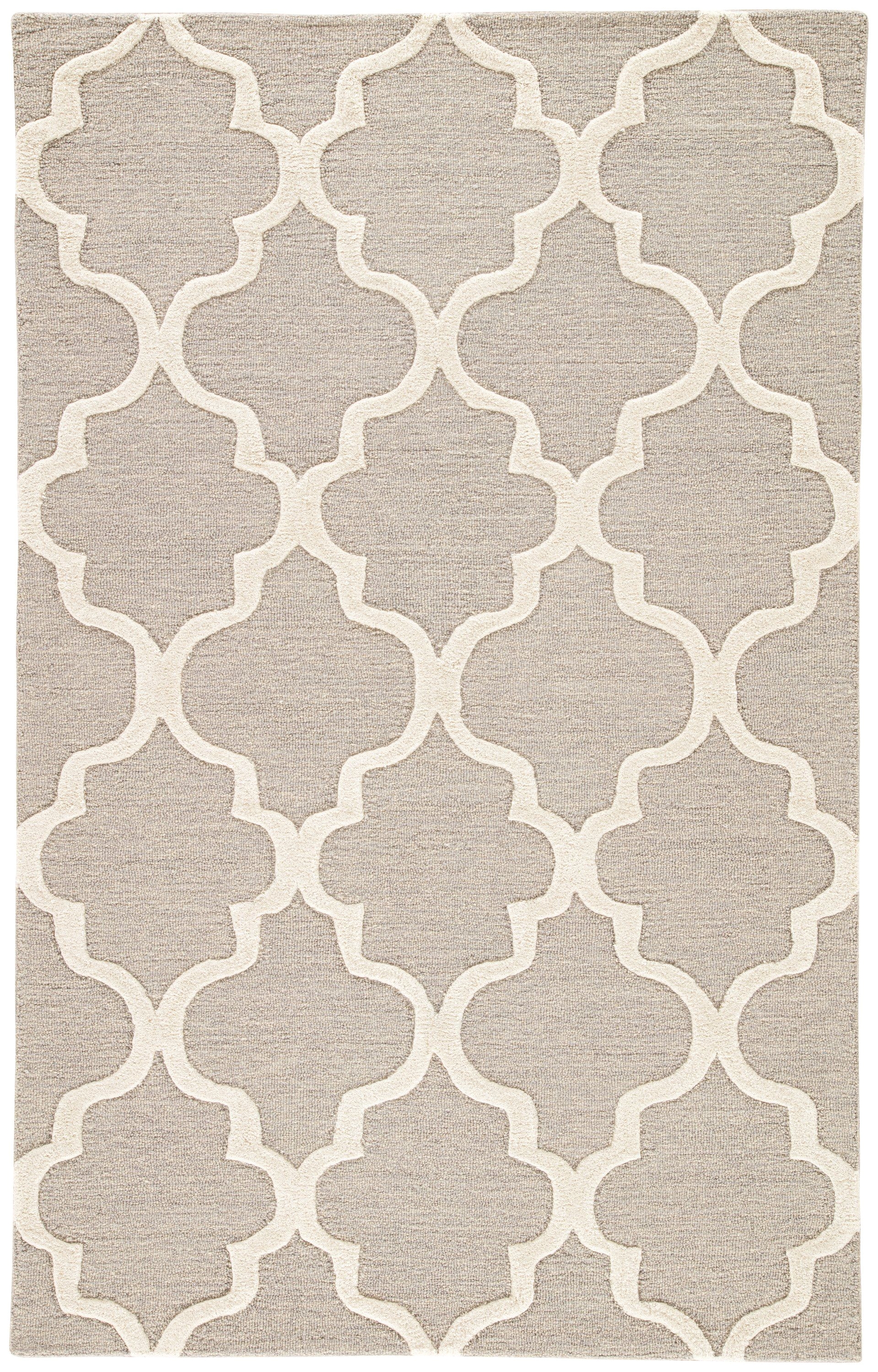 jaipur living city ct30 gray silver trellis chain tiles area rug