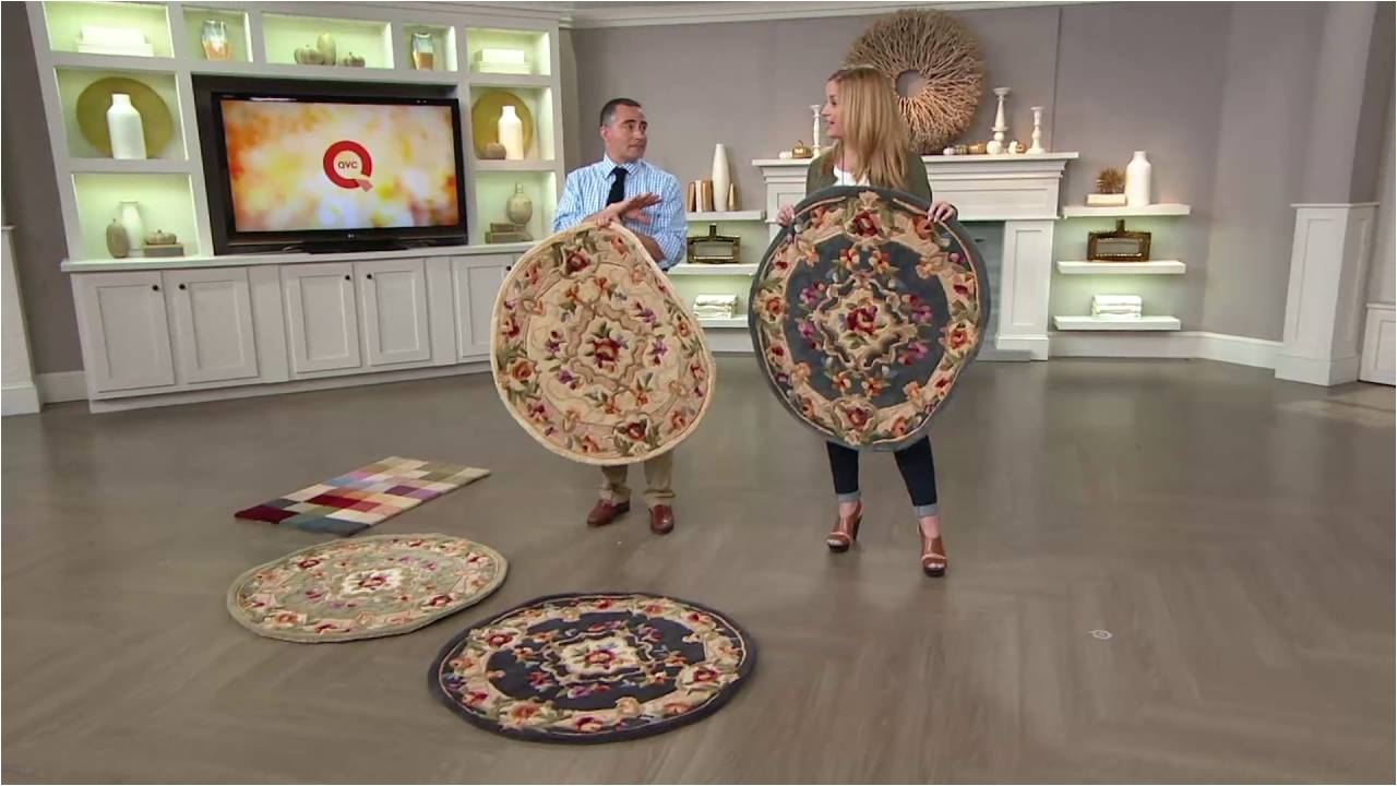 royal palace 3 x 3 round heritagemedalli handmade wool rug on qvc