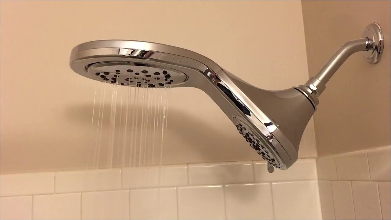 Qvc Shower Head Delta Hydrorain 5 Spray 6 In Two In One Showerhead Youtube