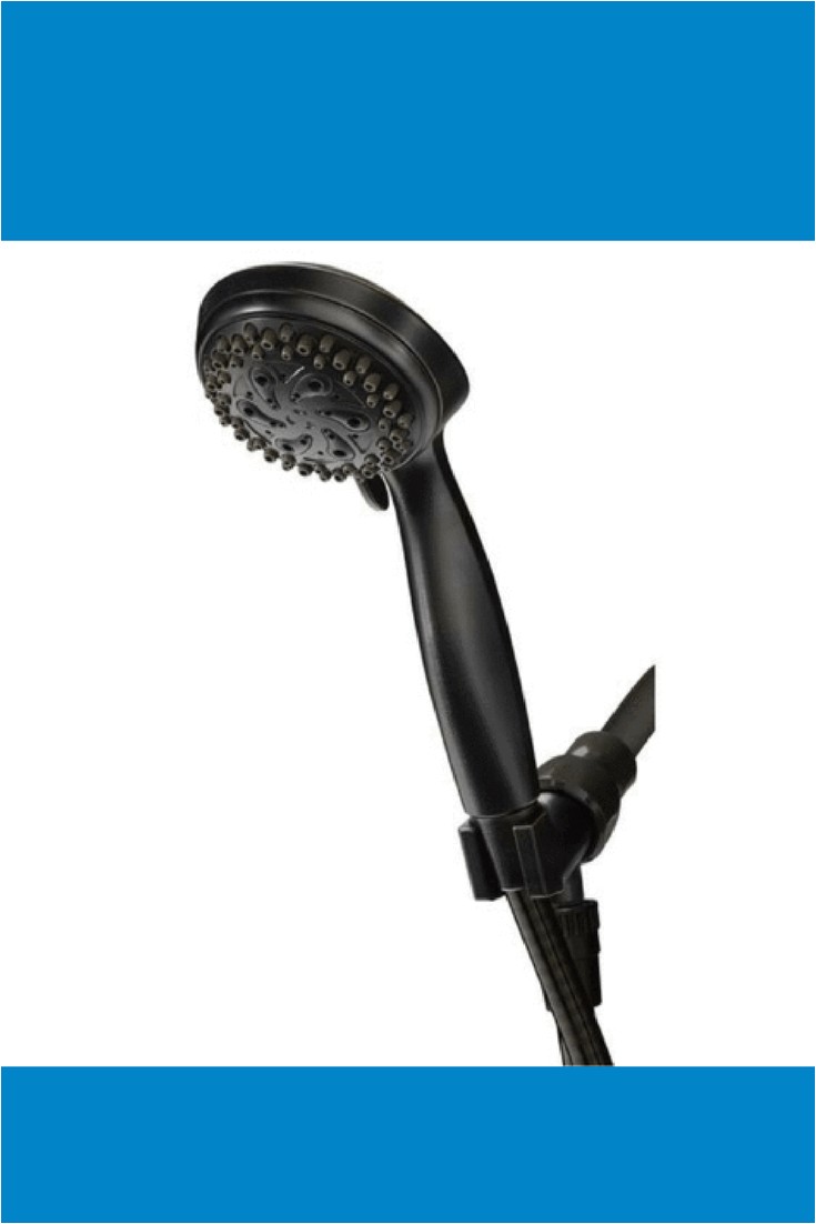 waterpik ecoflow 6 function hand held shower head set with hose oil rubbed bronze