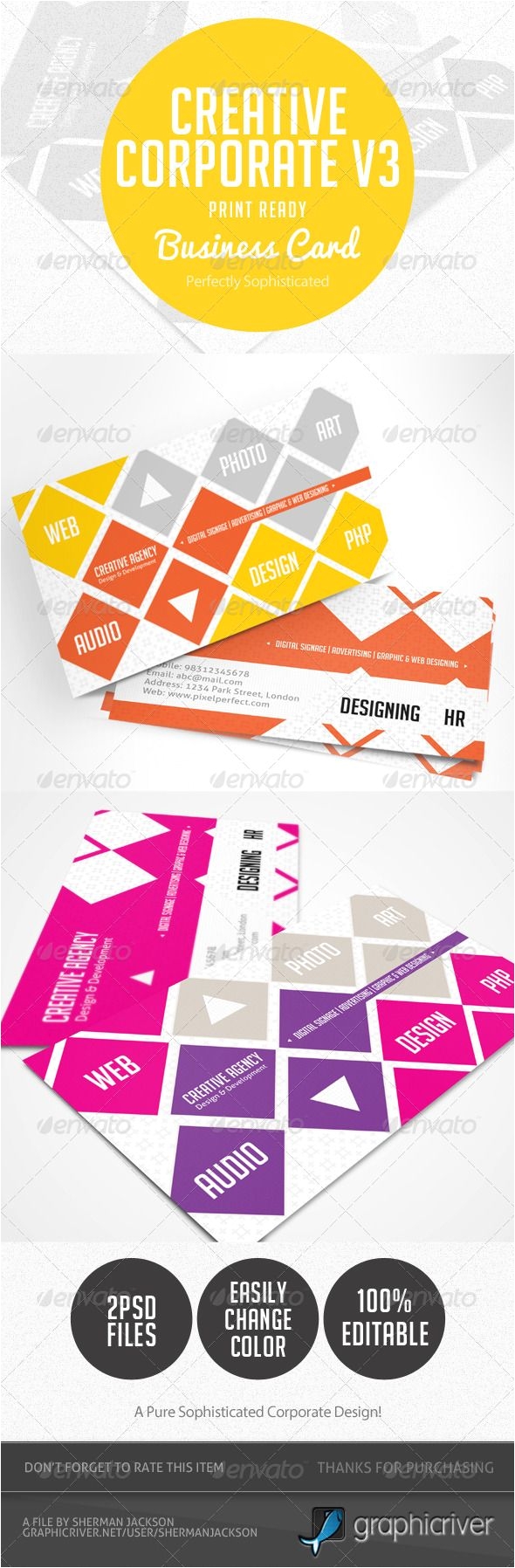 creative corporate business card v 3