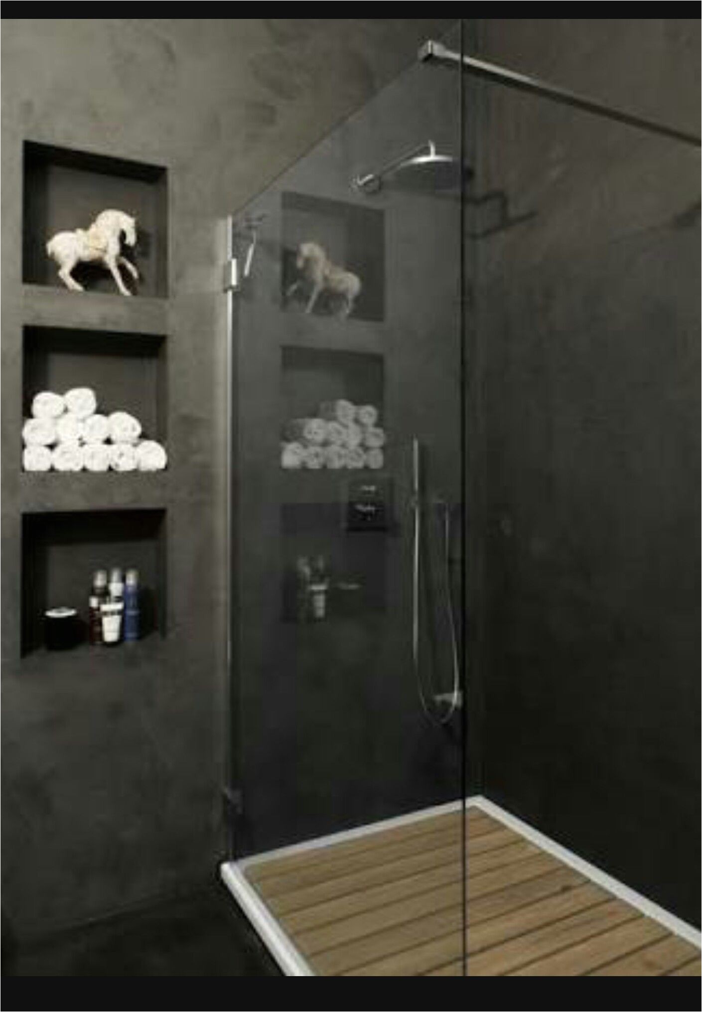 polished concrete shower