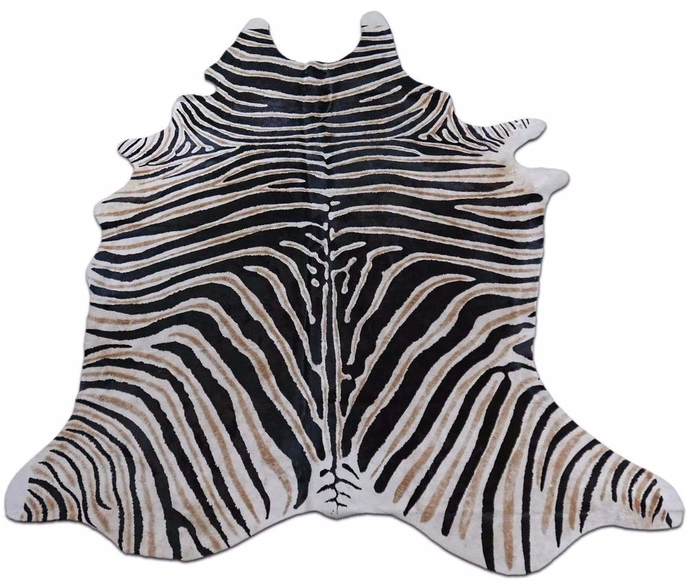 zebra cowhide rug genuine zebra print cow hide rug 7 5 x 6 cowhidesusa contemporary