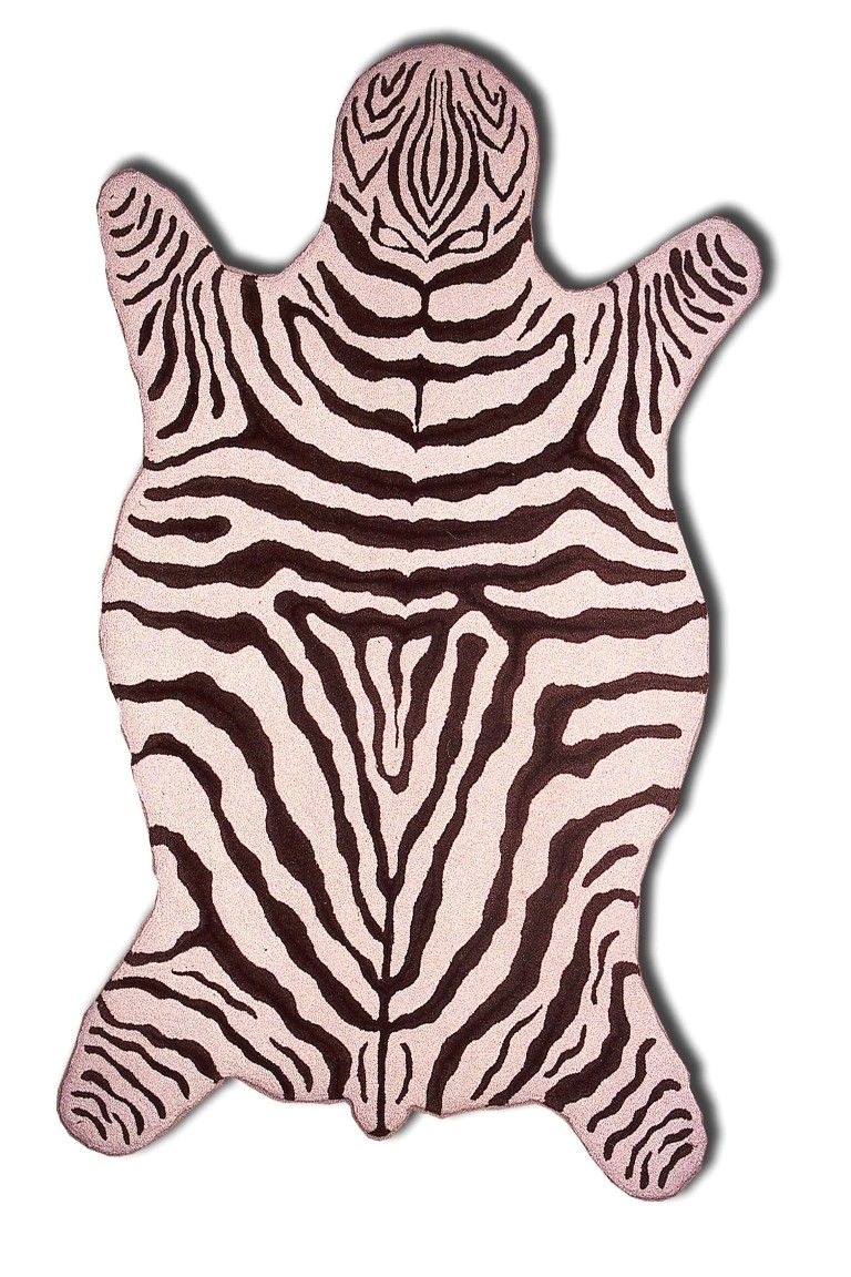 zebra skin punch hooked rug we never make the same zebra pattern they are like a finger print to individual zebras