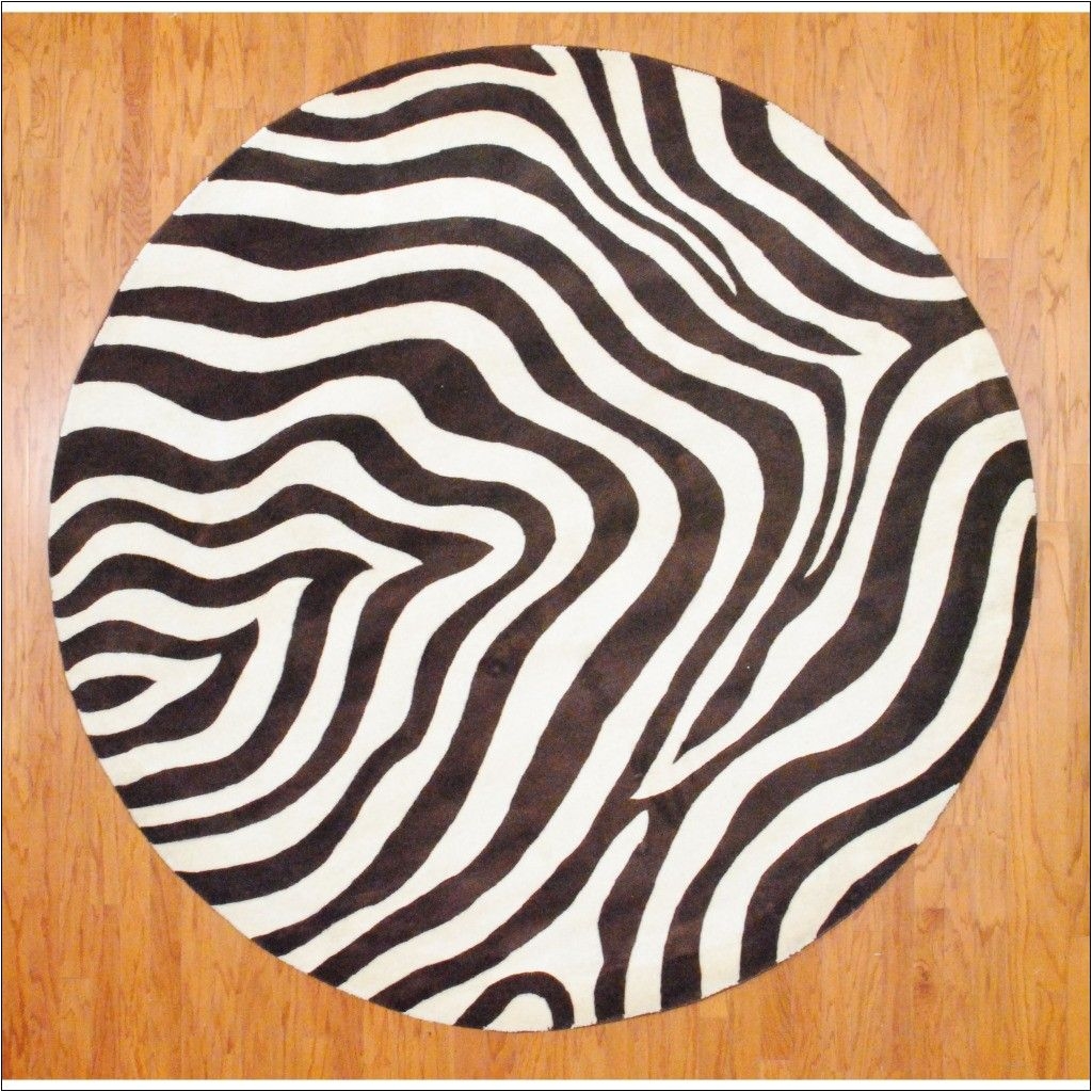 round zebra rug