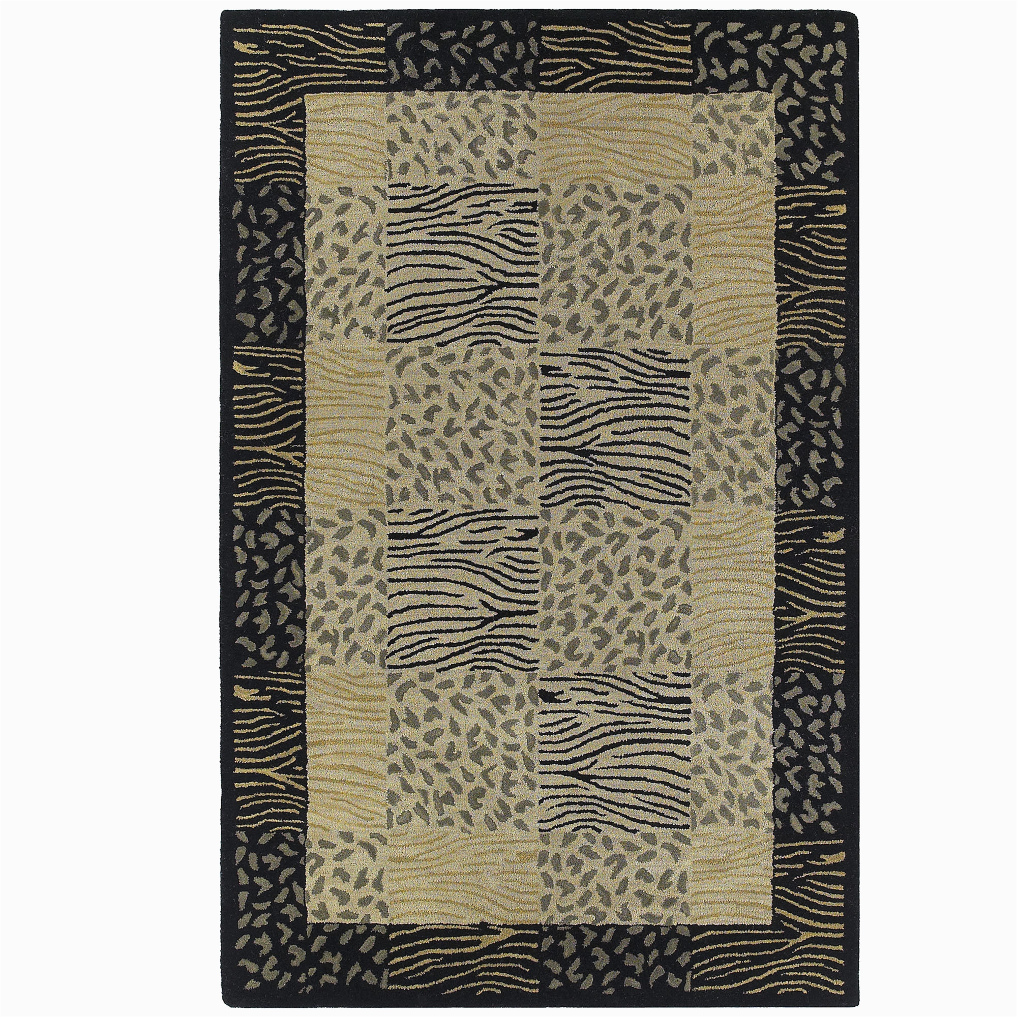 terrific round zebra print area rug