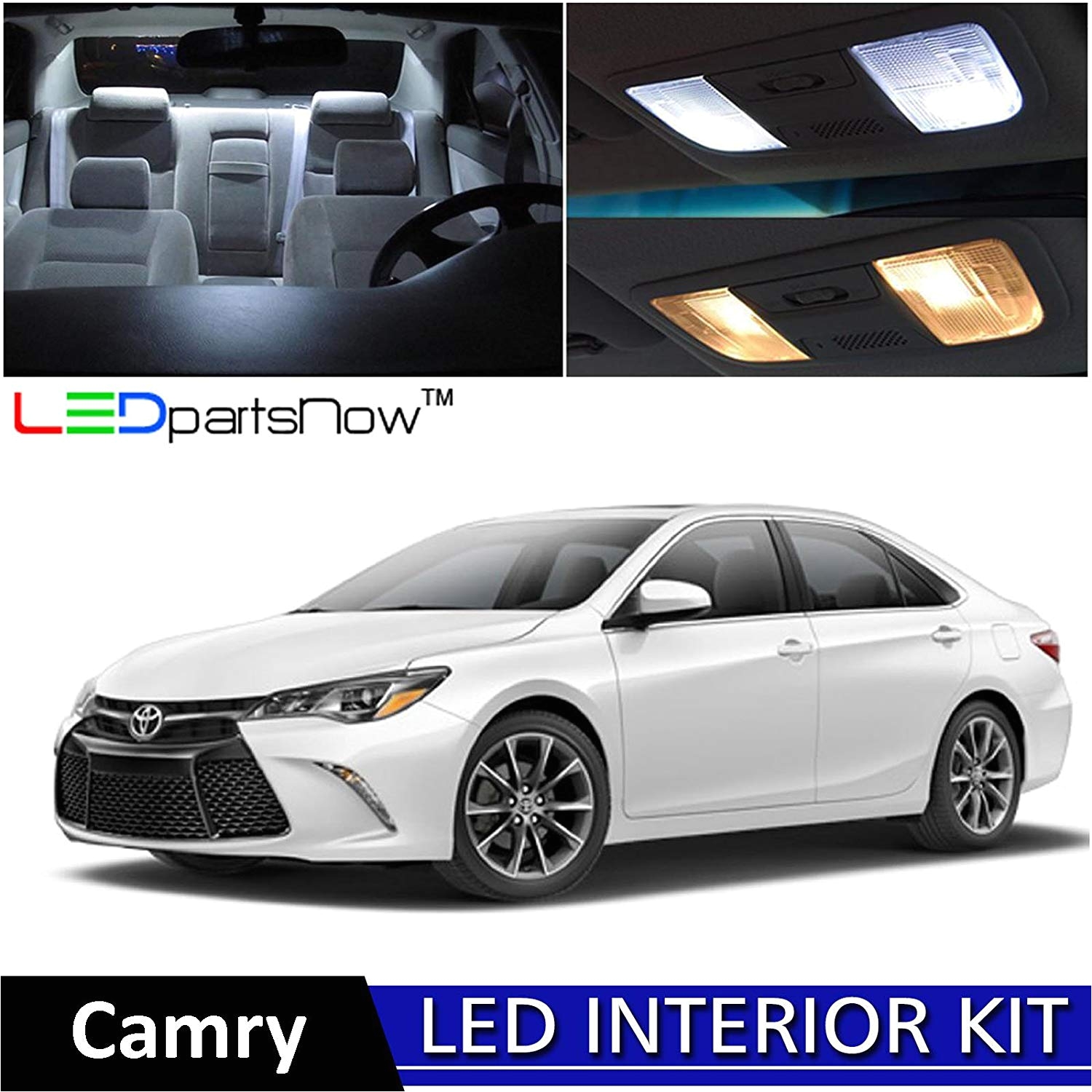 amazon com ledpartsnow 2015 2018 toyota camry led interior lights accessories replacement package kit 12 pieces white reverse lights automotive