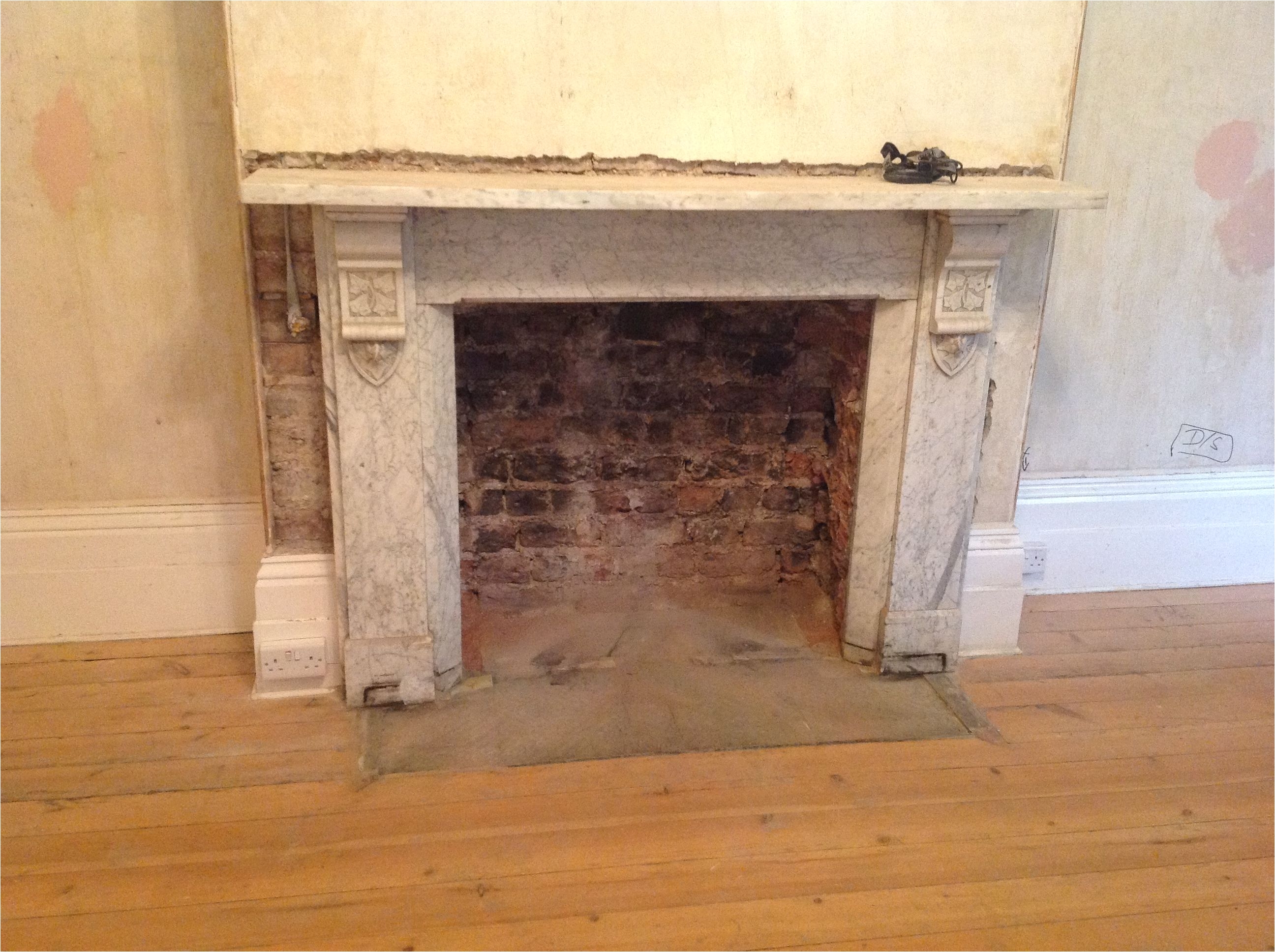 my awful 60 s insides are finally removed wales restoration victorian vicarage fireplace mantle