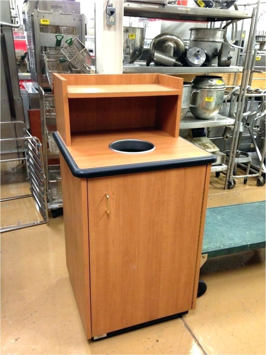 restaurant trash can cabinet ith