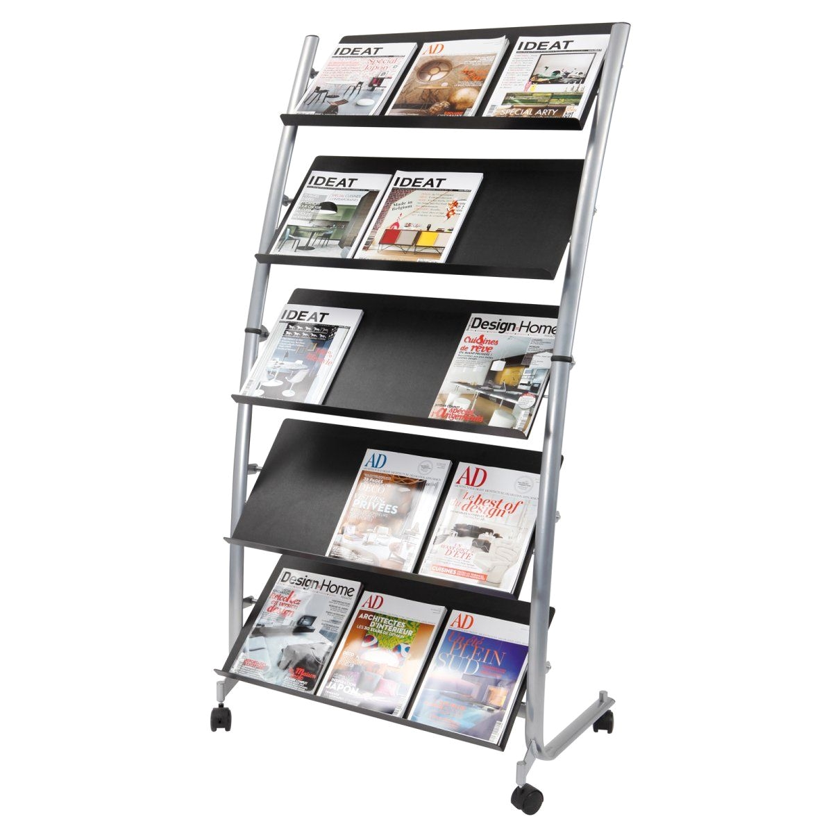 Rotating Wire Magazine Rack Alba Large Mobile Literature Display 5 Levels Work tools Pinterest