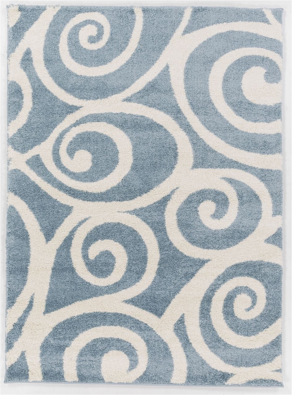 enchanting plush area rug at an affordable price with a modern coastal appeal in soft light blue shades