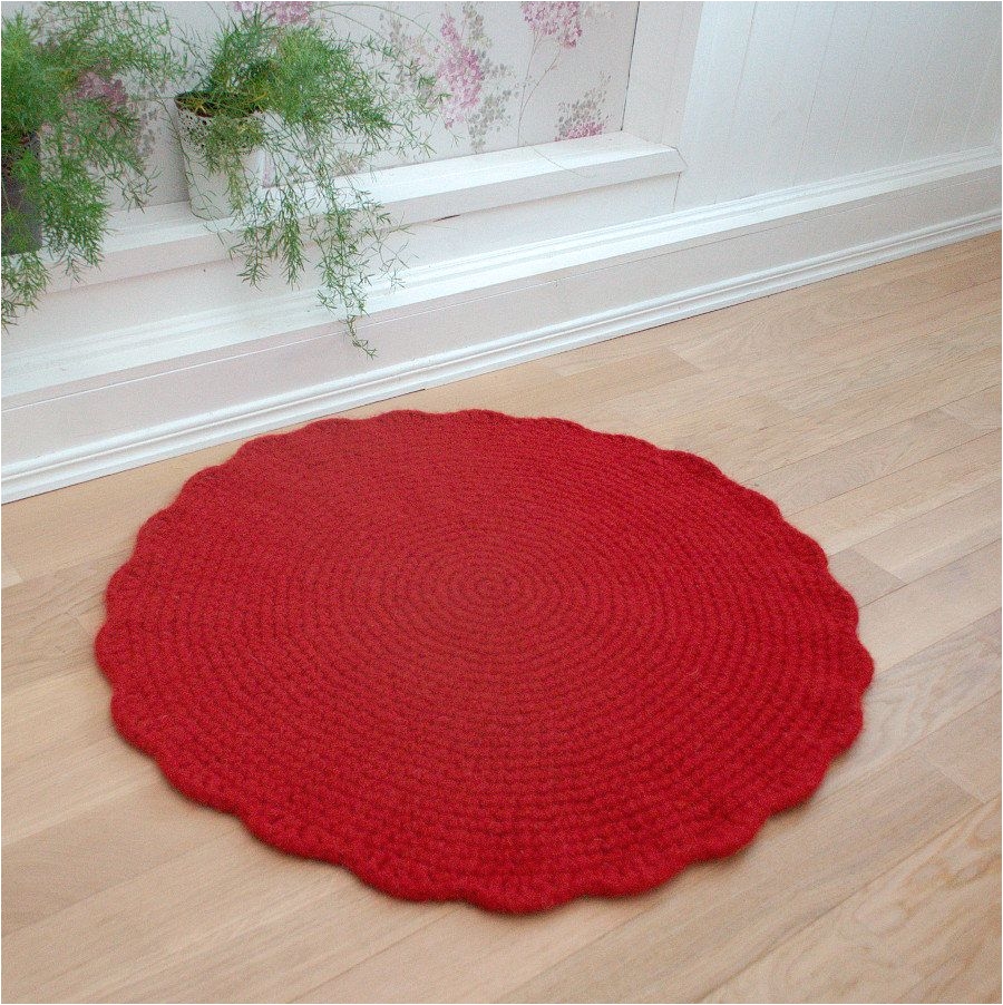 red round rug wool carpet red carpet crochet rug large bedside rug floor mats