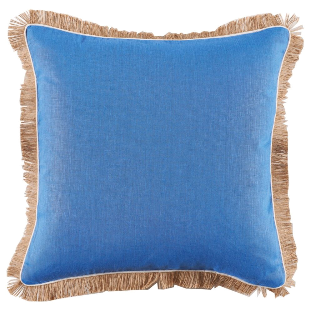 lacefield fringe border royal blue throw pillow laylagrayce