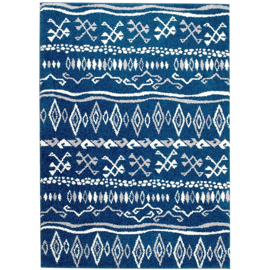 Royal Blue Furry Rug Botolph Tribal Blue White area Rug Bohemian Home Decor Pinterest