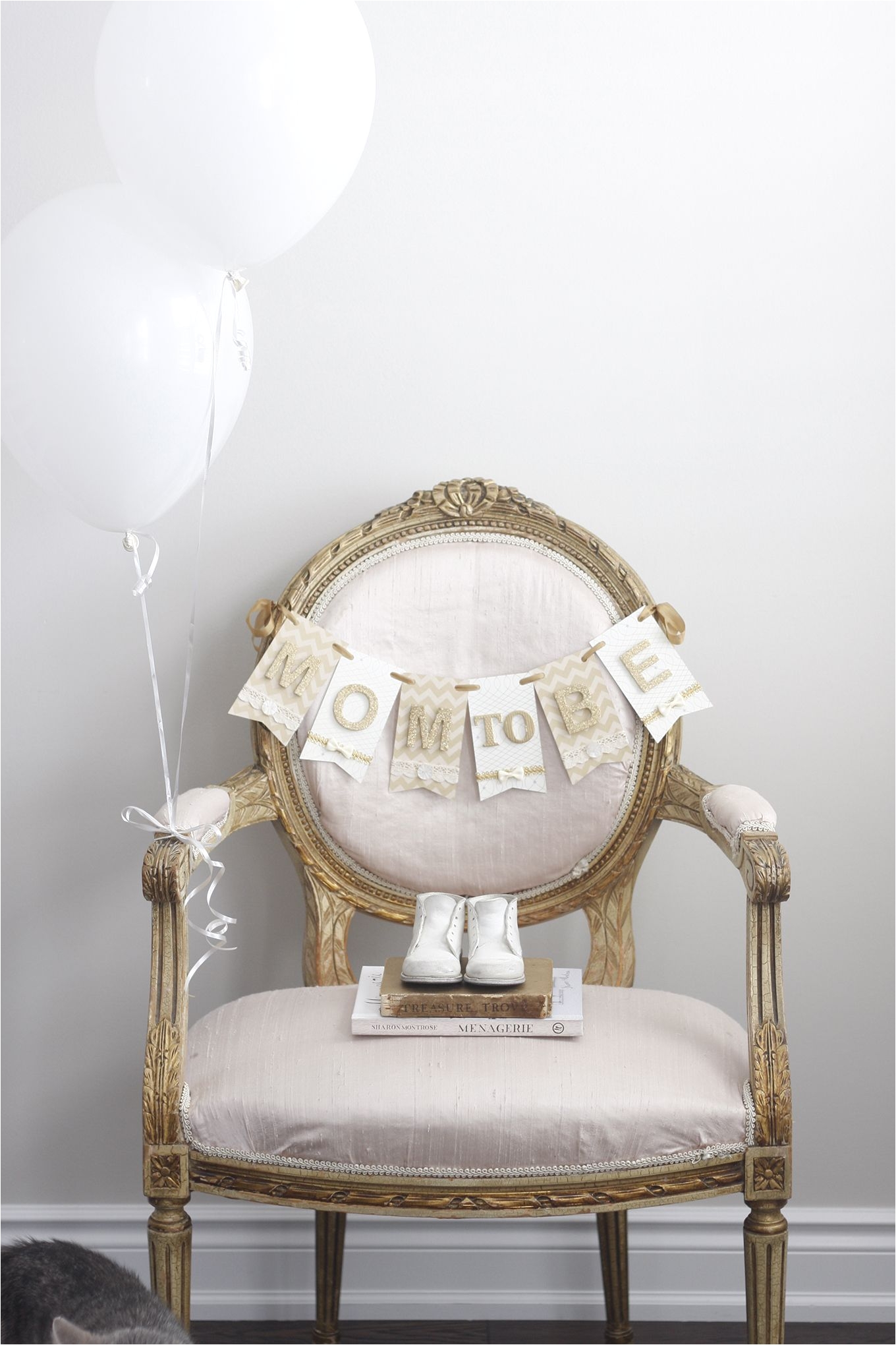 Royal Princess Baby Shower Chair Mom to Be Chair Banner Decor for Baby Shower by Paige Smith Designs