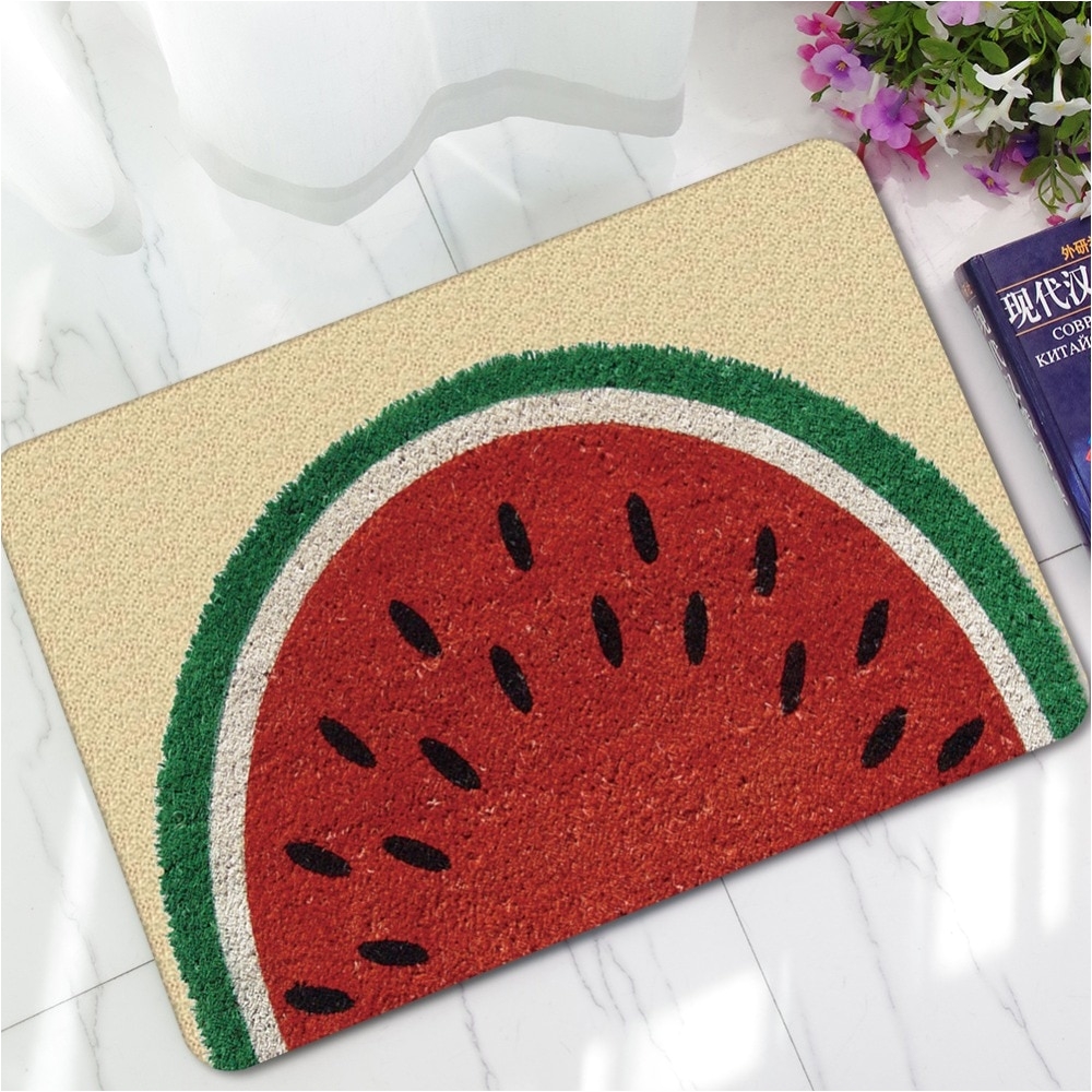 entrance carpets funny rubber 3d watermelon fruit carpet for living room bathroom floor mats kitchen rugs alfombras tapete in mat from home garden on