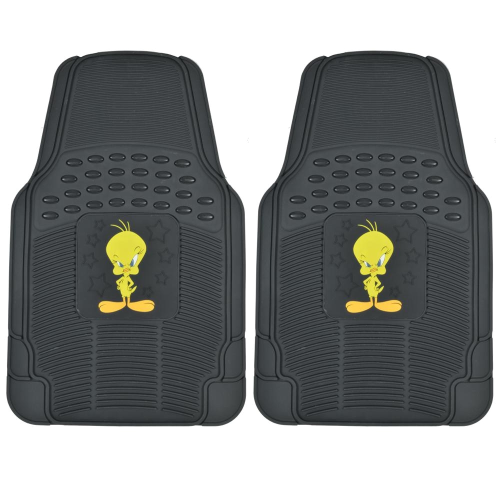 looney tunes wbmt 1172 tweety bird 2 pieces rubber car floor mats