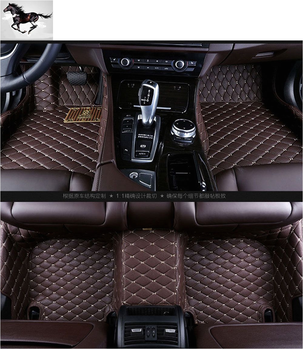 custom full set car floor mats for audi q7 waterproof leather 3d floor mats carpets car cargo mat floor liners suv mats