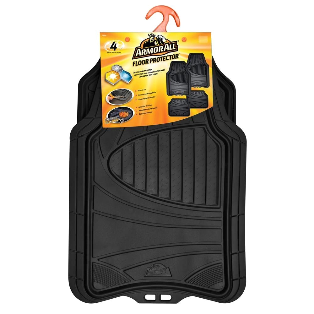 black heavy duty rubber 19 in x 29 in car mat 4