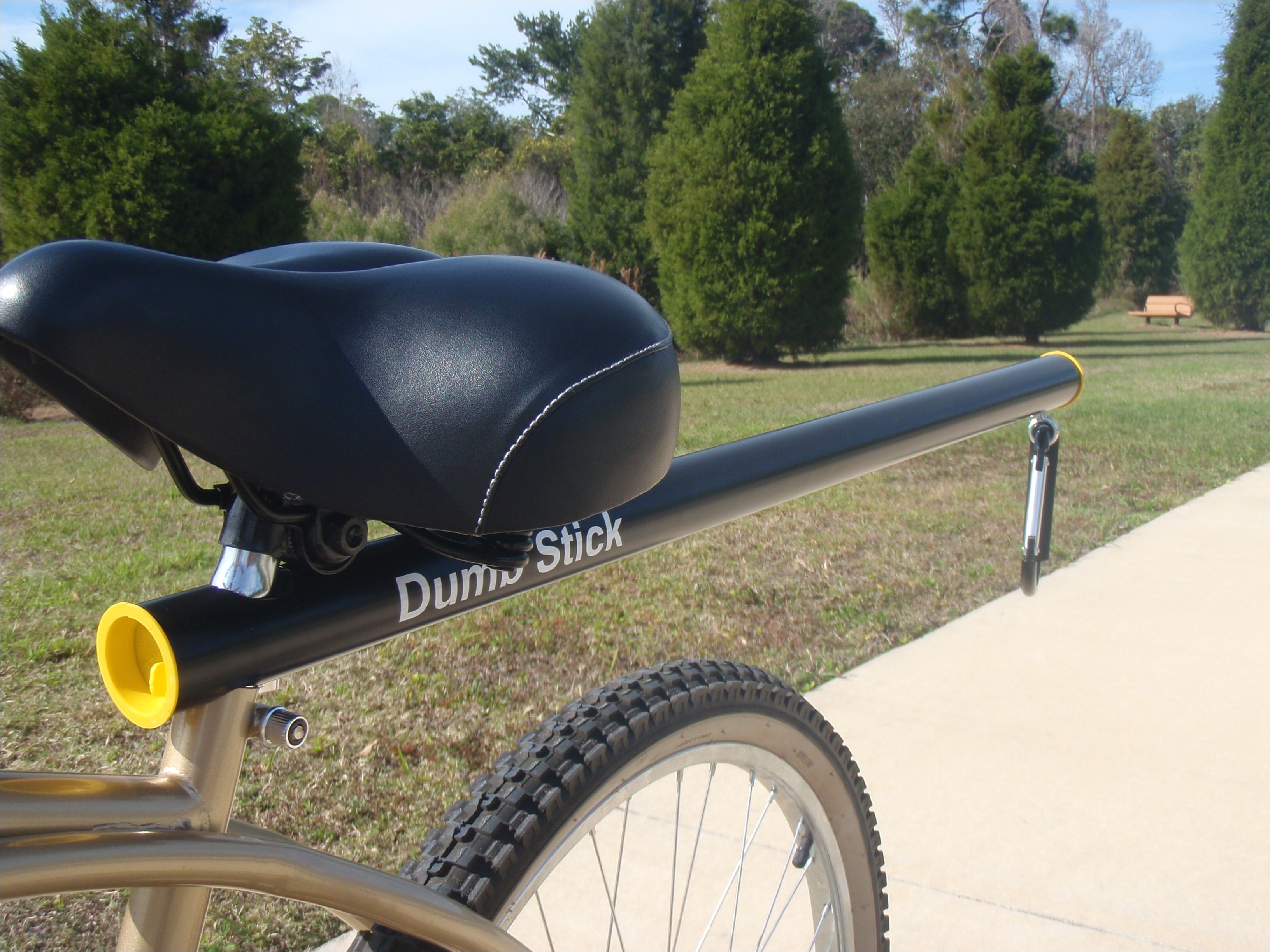 www dumb stick com bicycle tow bar for towing your kayak canoe grocery cart or golf clubs behind your bicycle