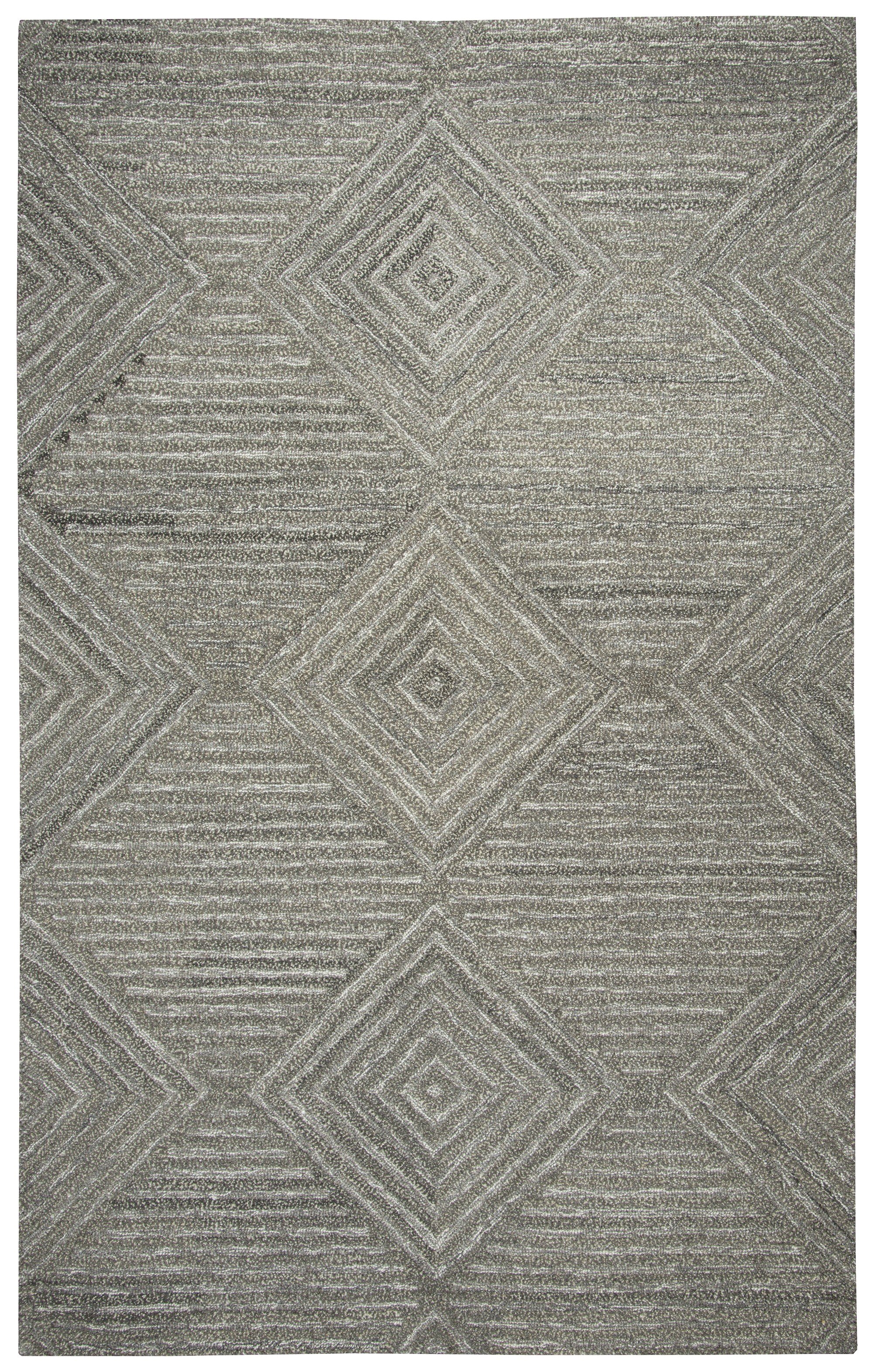 rizzy home suffolk sk334a gray geometric solid area rug