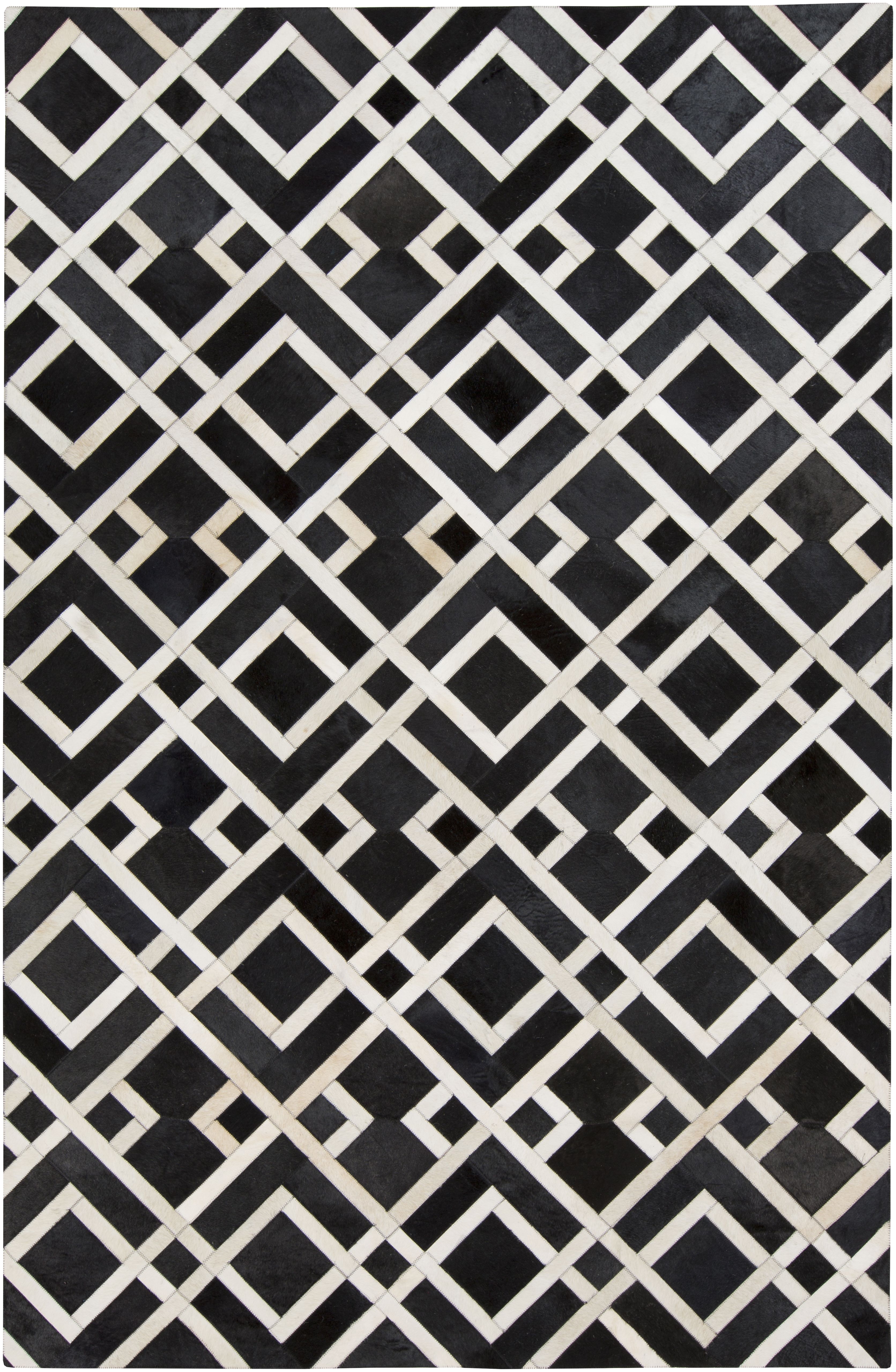 in a bold contrasting geometric design this hair on hide collection pushes the boundaries of leather construction trail trl 1130