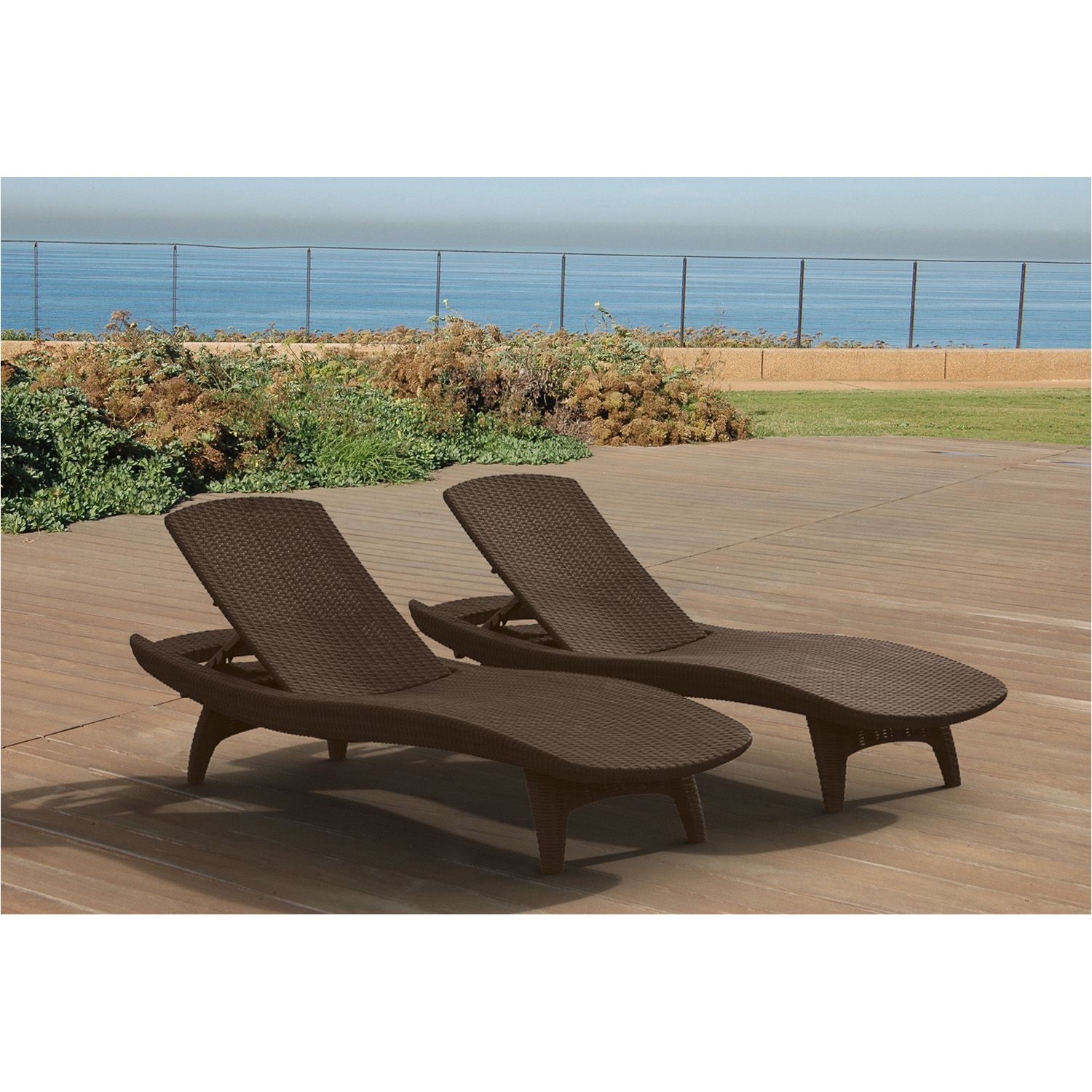 Sams Club Folding Lounge Chairs Keter 2 Pack All Weather Rattan Chaise Lounger Various Colors