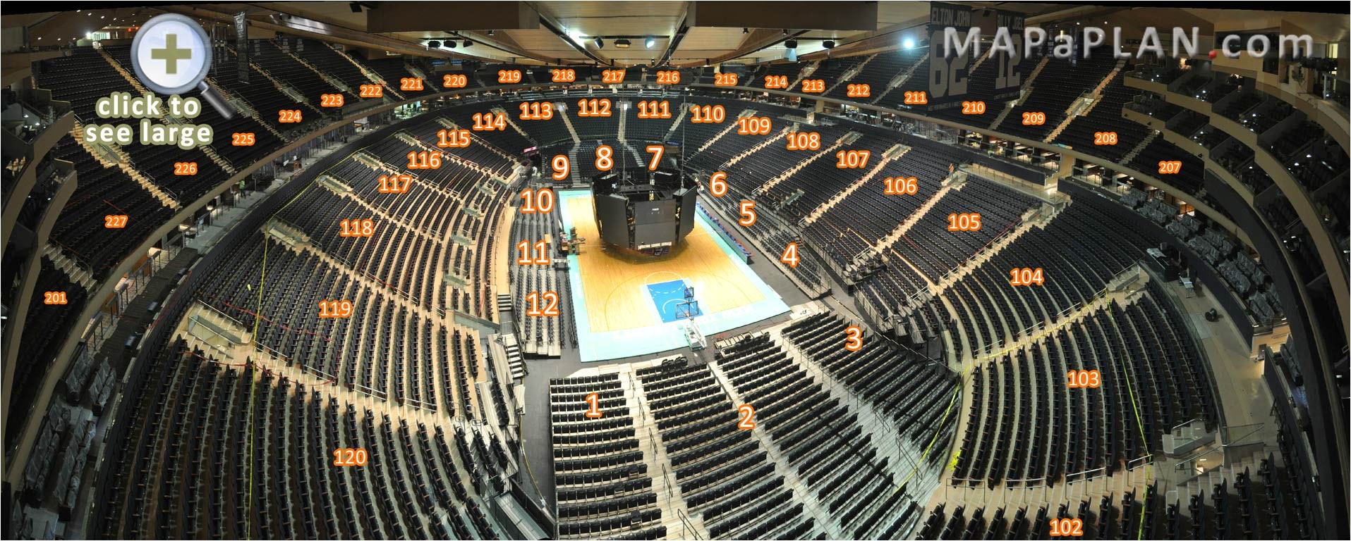 Seating at Madison Square Garden Madison Square Garden Seating Chart Detailed Seat Numbers