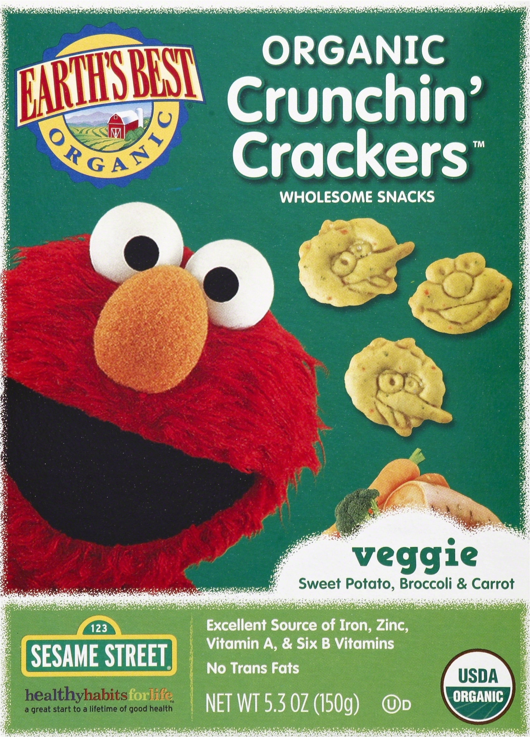earth s best organic crunchin crackers toddler snacks veggie 5 3 oz walmart com