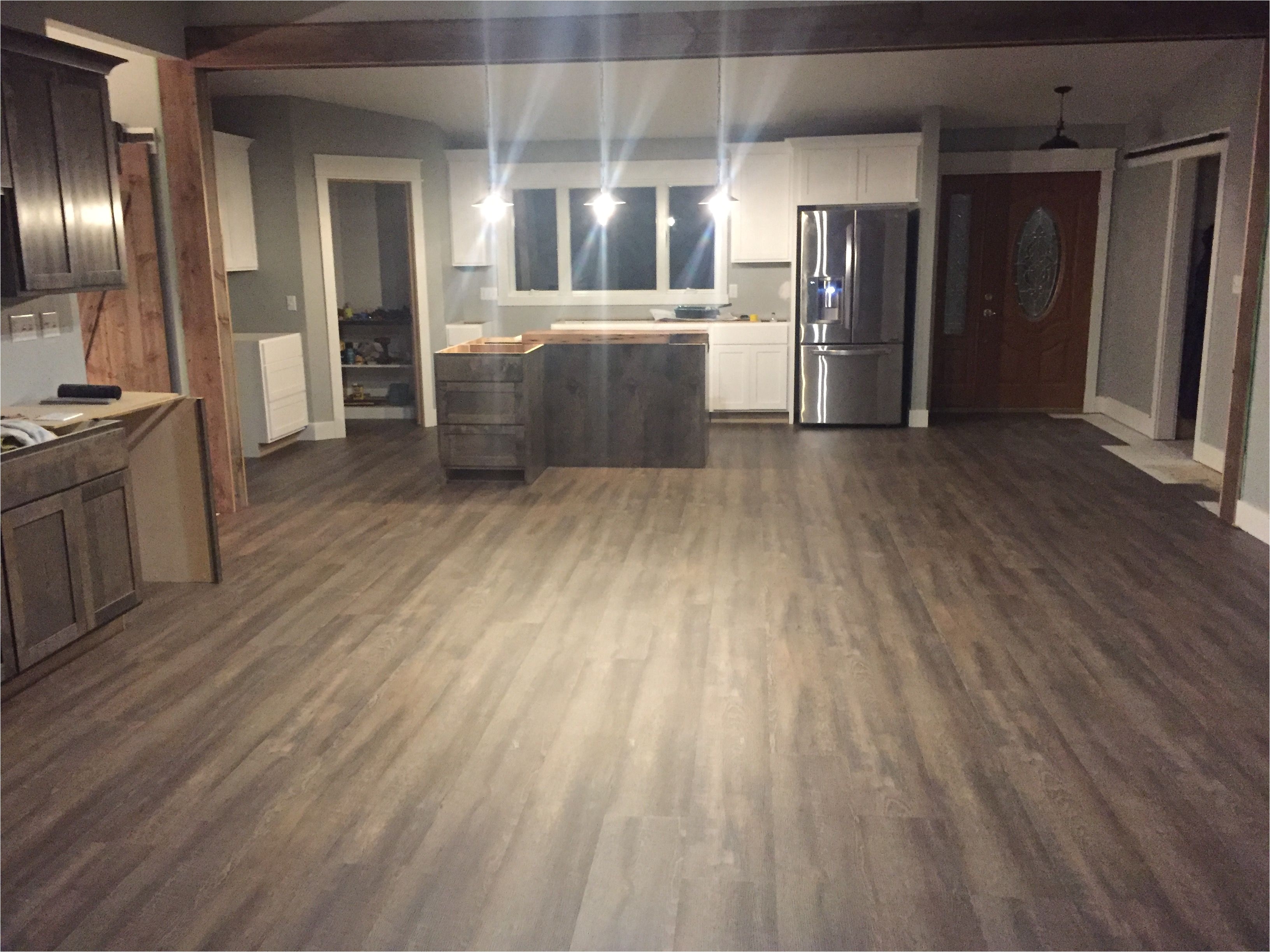 coretec plus xl 7 plank lvf luxury vinyl floor gray and brown tones rough sawn look planking