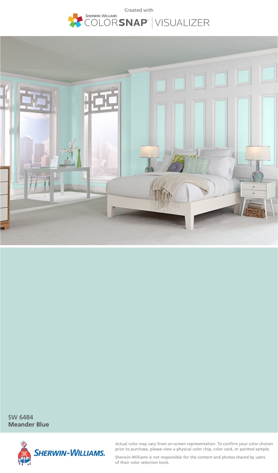 i found this color with colorsnapa visualizer for iphone by sherwin williams meander blue sw 6484