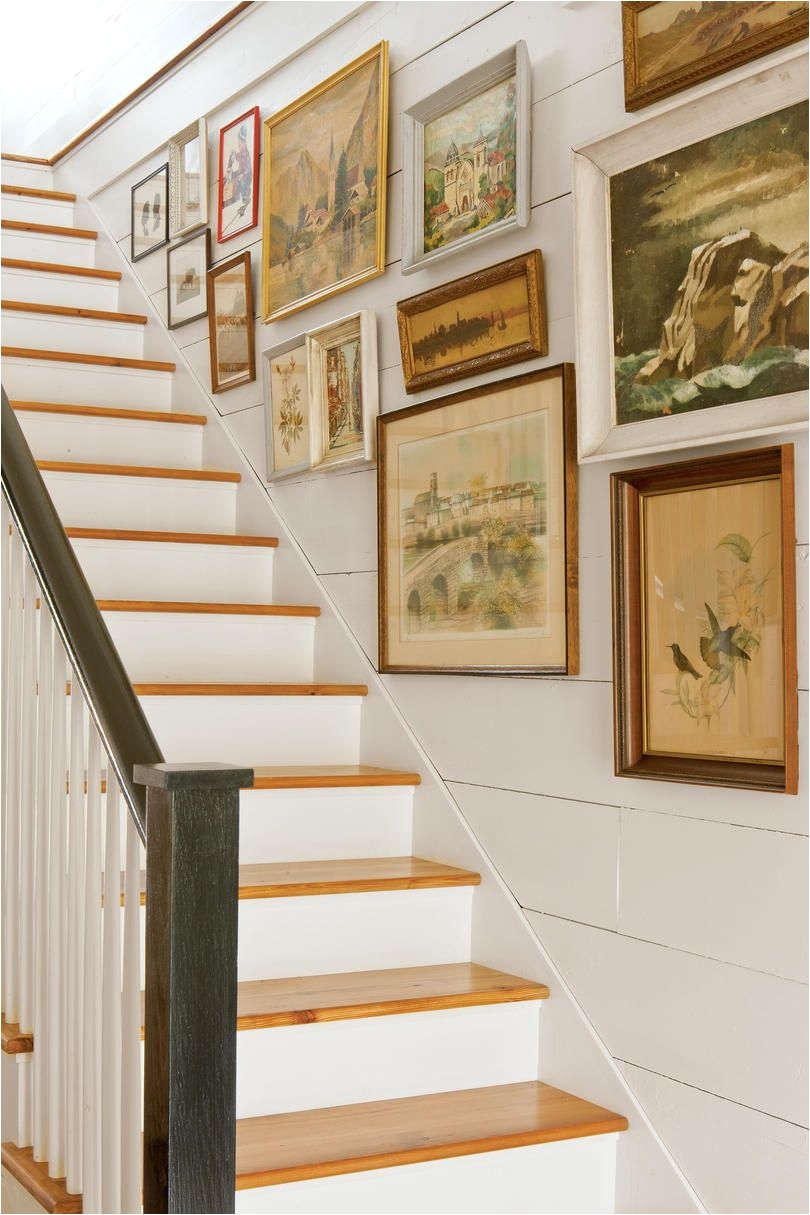 shiplap gallery stair wall when it comes to adding cottage appeal to a home few elements hold a candle to the power of shiplap