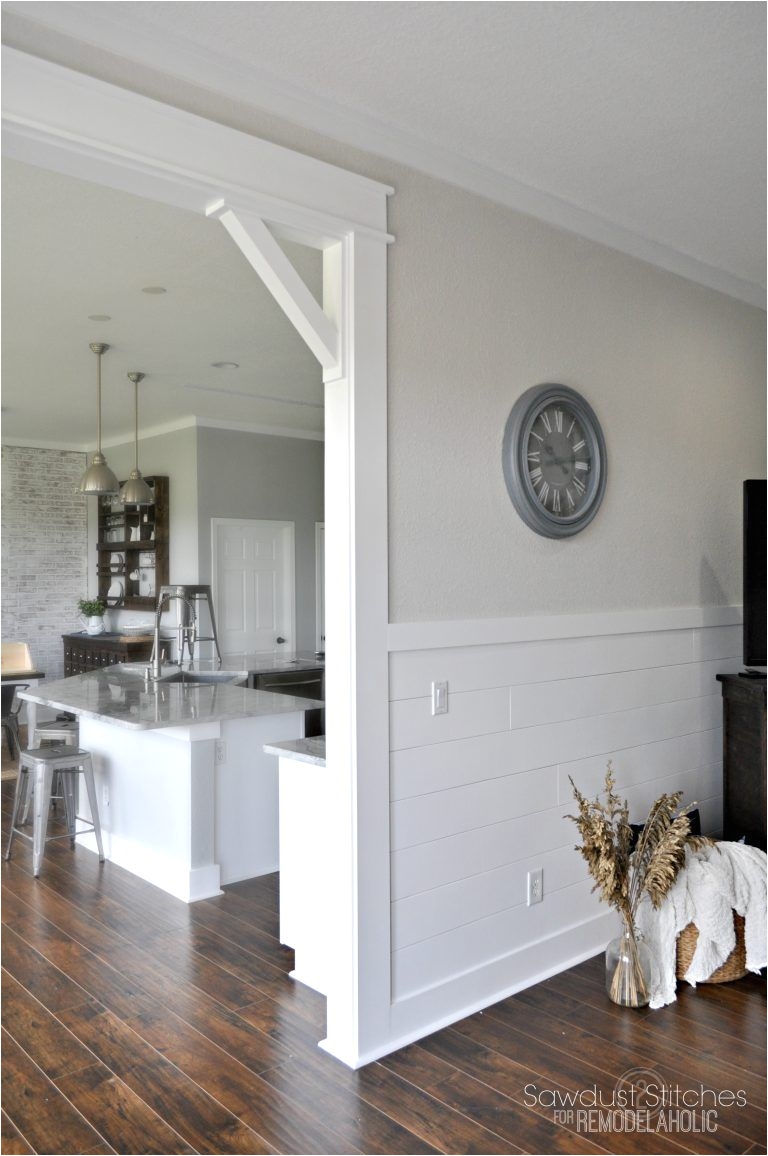 Shiplap Siding Interior Walls Cost Casing A Doorway and Adding Corbels Upgrade From Builder Basic by