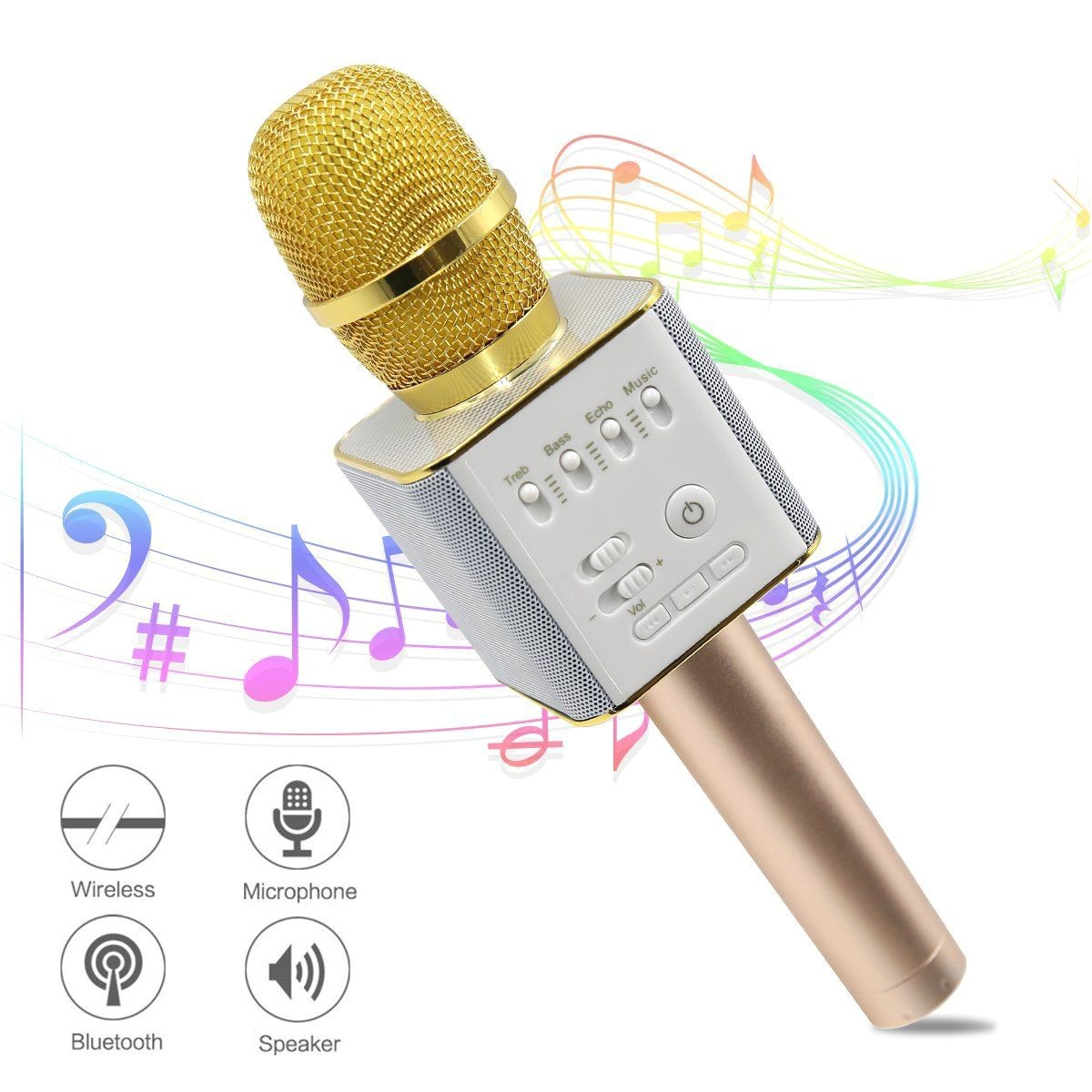 ula wireless karaoke microphones bluetooth karaoke machine upgraded 2600mah stereo player outdoor family ktv party handheld singing q9 compatible with