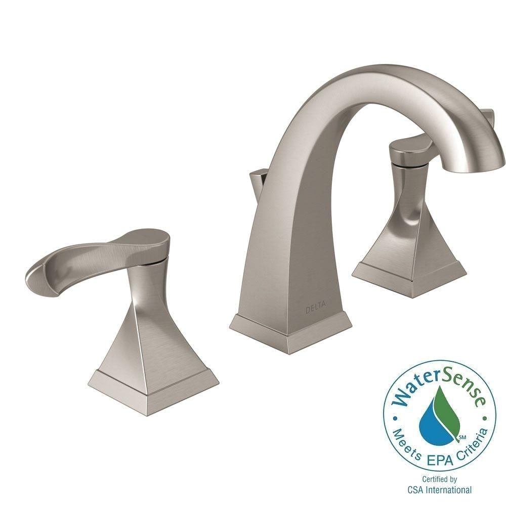widespread 2 handle bathroom faucet with metal drain assembly in spotshield brushed nickel 35741 sp dst the home depot