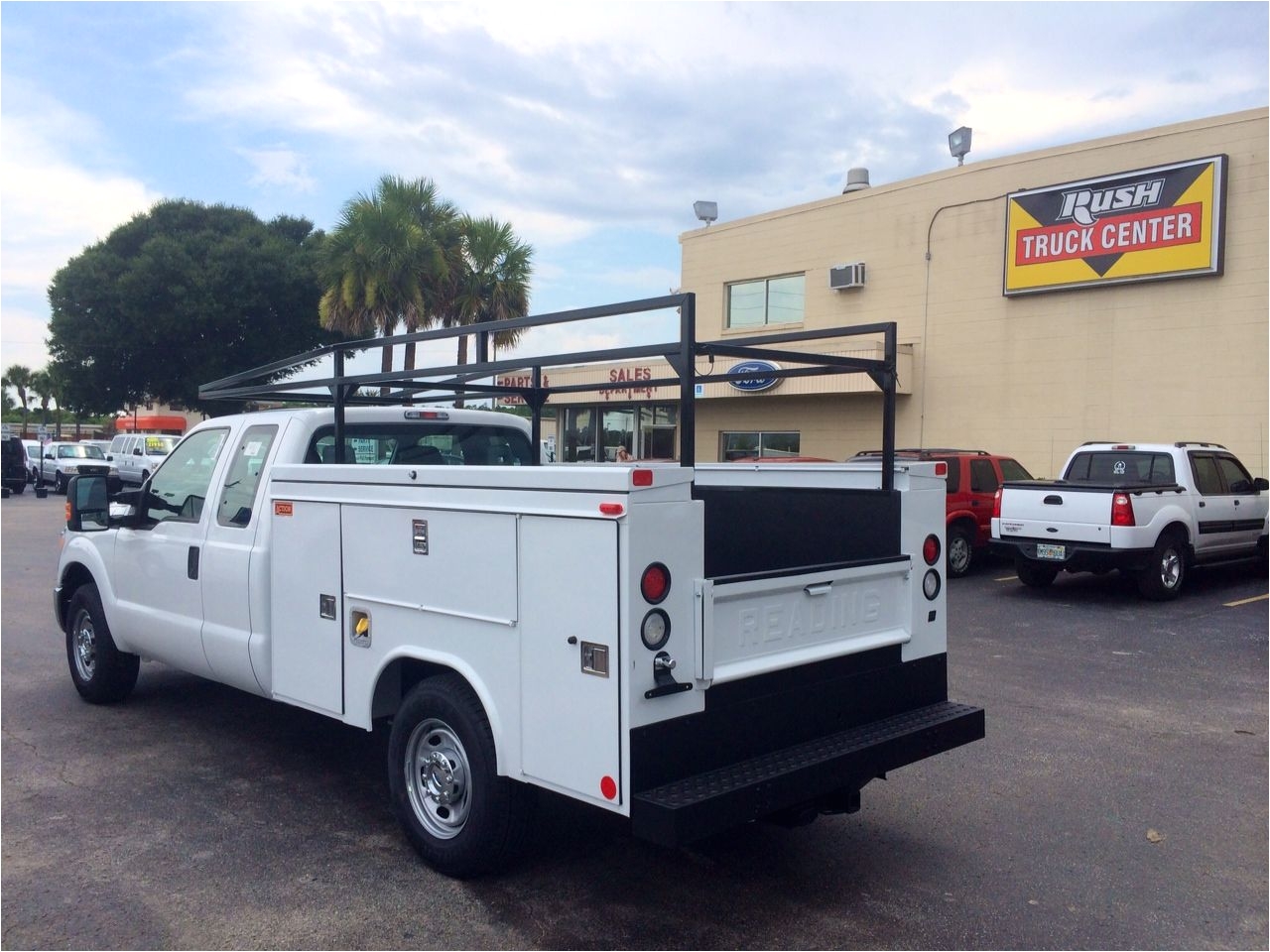 here is one of our customized reading service bodies with a ladder rack thank you