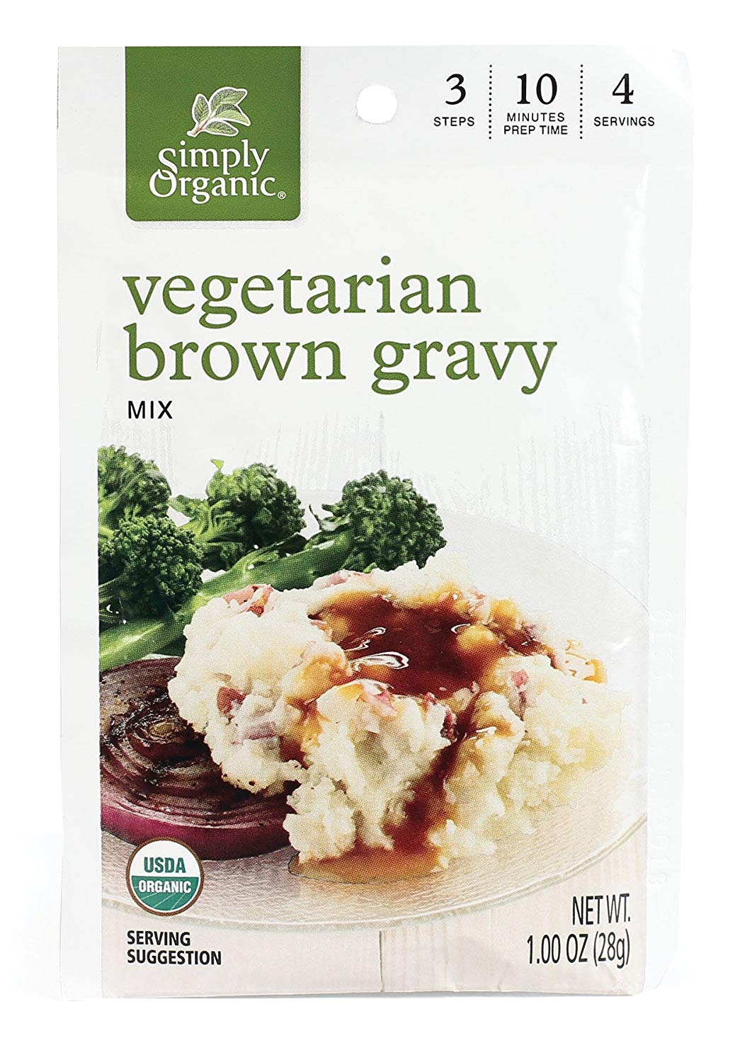amazon com simply organic vegetarian brown gravy seasoning mix certified organic 1 ounce packets pack of 12 grocery gourmet food