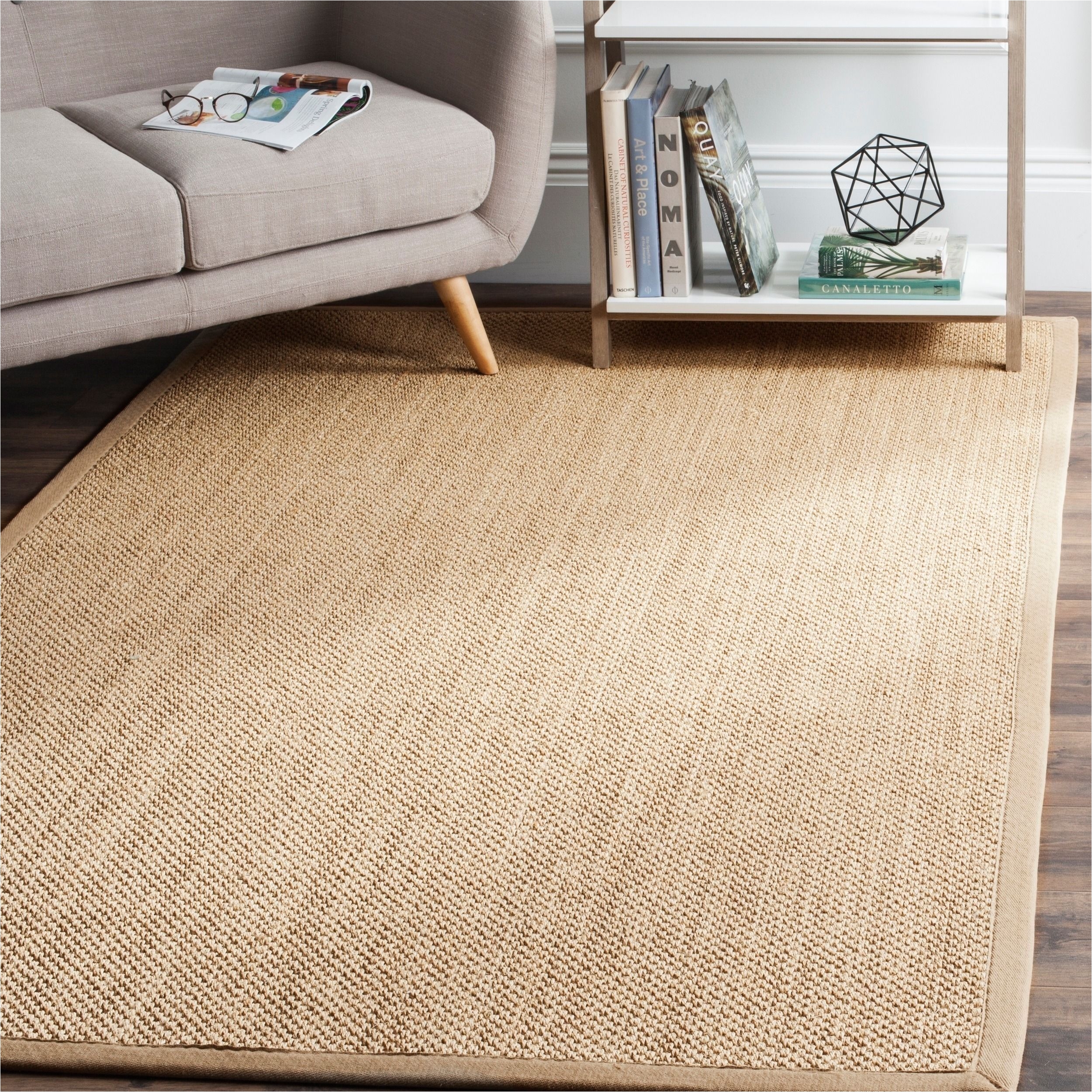 safavieh casual natural fiber handmade maize linen sisal rug 6 x 6 square nf141b 6sq beige size 6 x 6