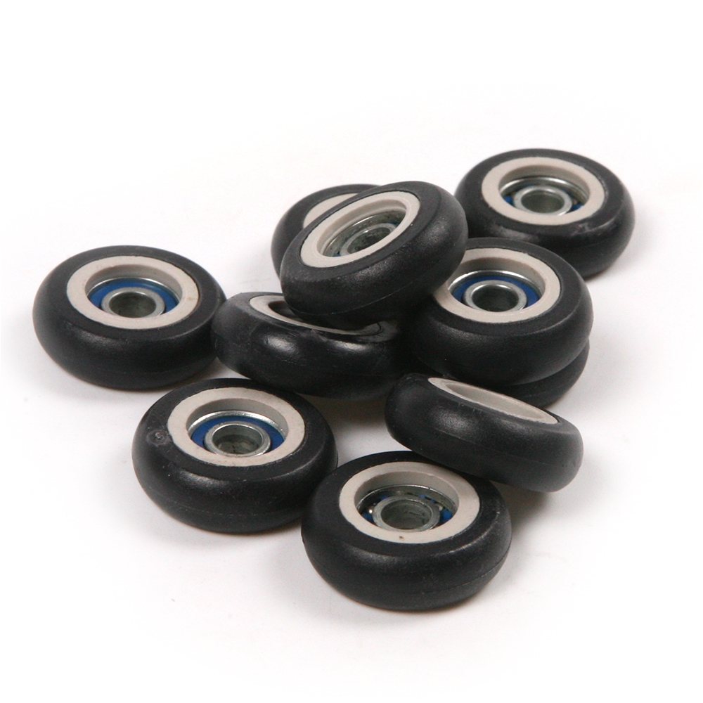 10pcs 695zz 625zz rubber pom plastic shielded ball bearings sliding wardrobe door rollers id 5mm od 18mm 23mm pulley bearings in window rollers from home