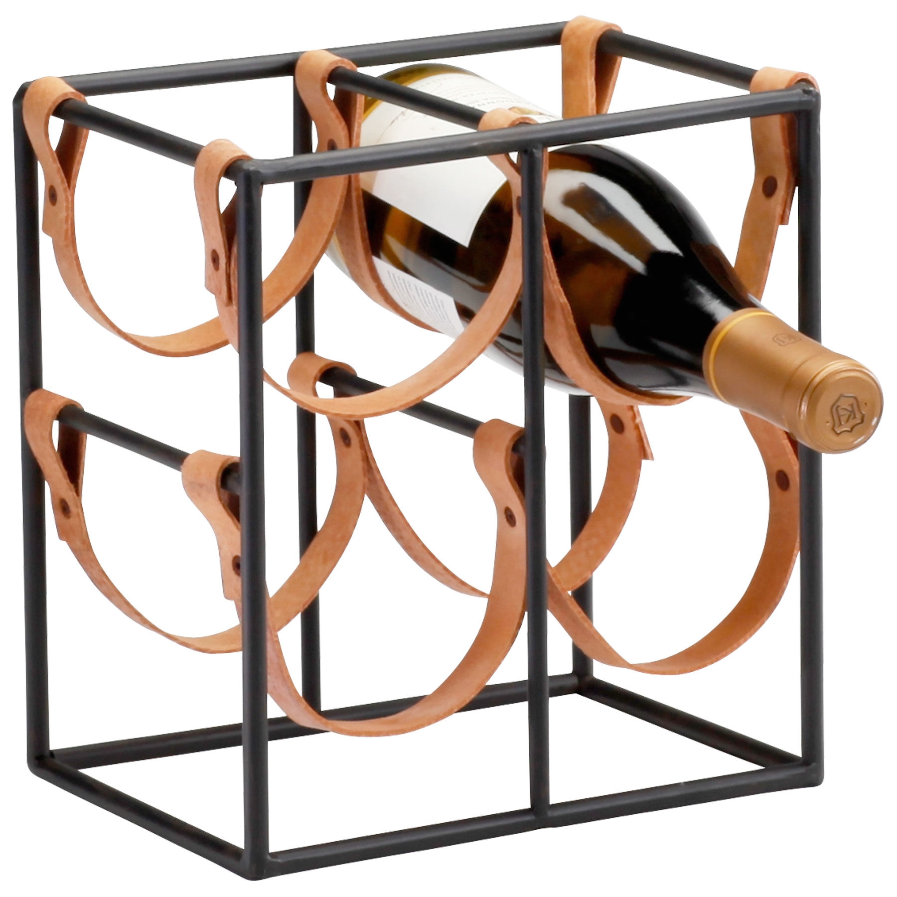 cyan design small brighton 4 bottle tabletop wine rack reviews wayfair