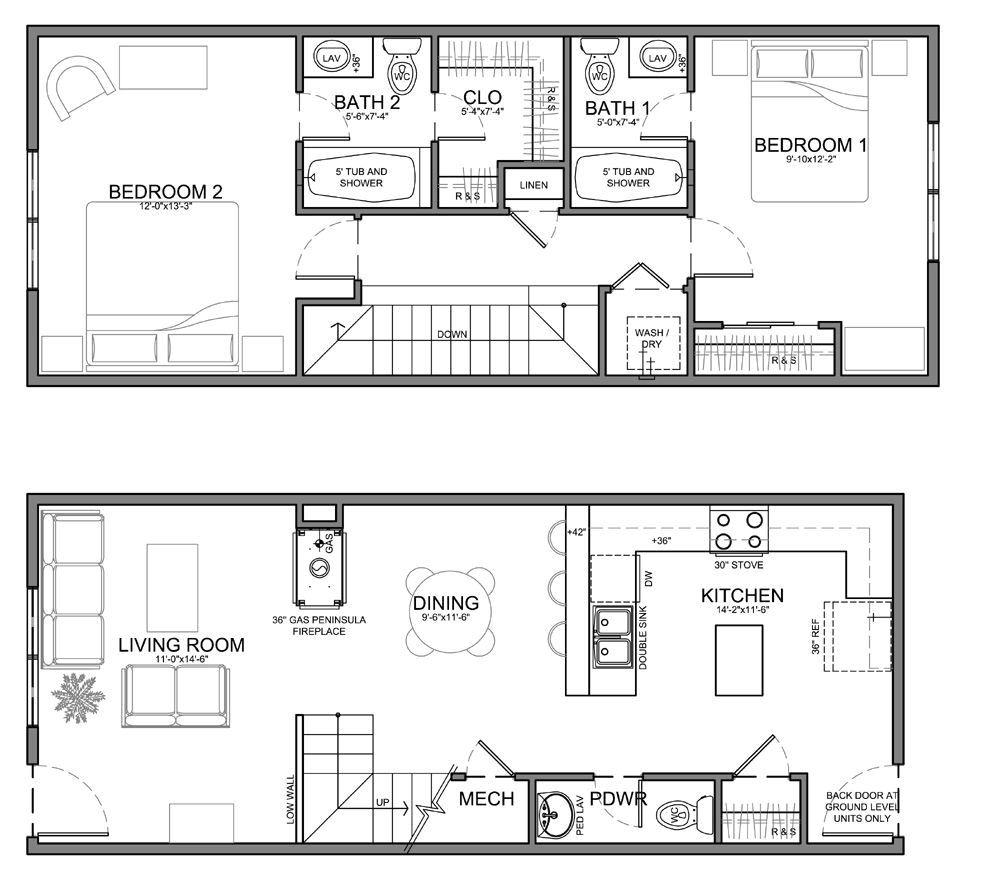 small skinny house plans this unit is about the same size but slightly wider and less deep it