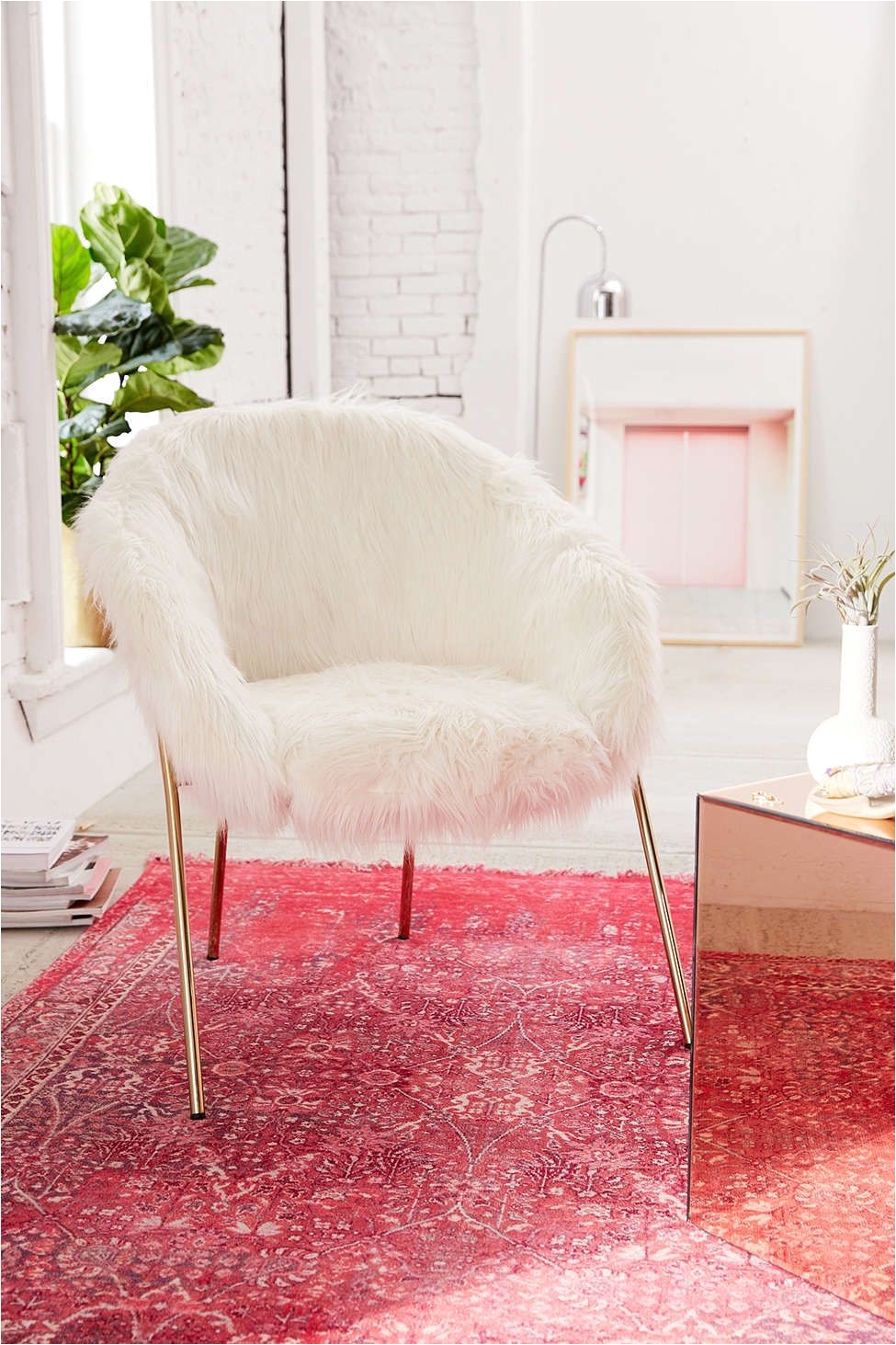 Small Pink Fluffy Chair Faux Fur Chair Pour Vivre Pinterest Occasional Chairs